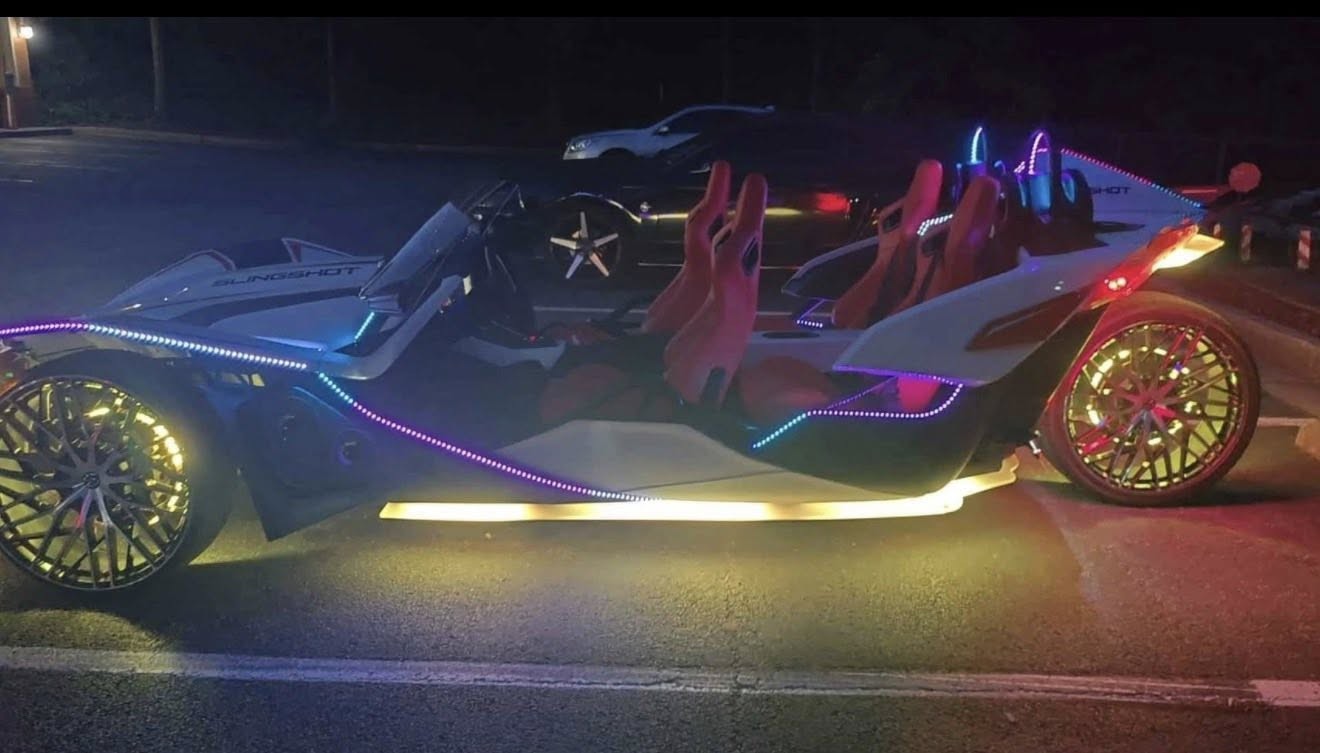 3PCS 3FT CHASING Color Double Row illuminated Strips Magical Light Slingshot LED