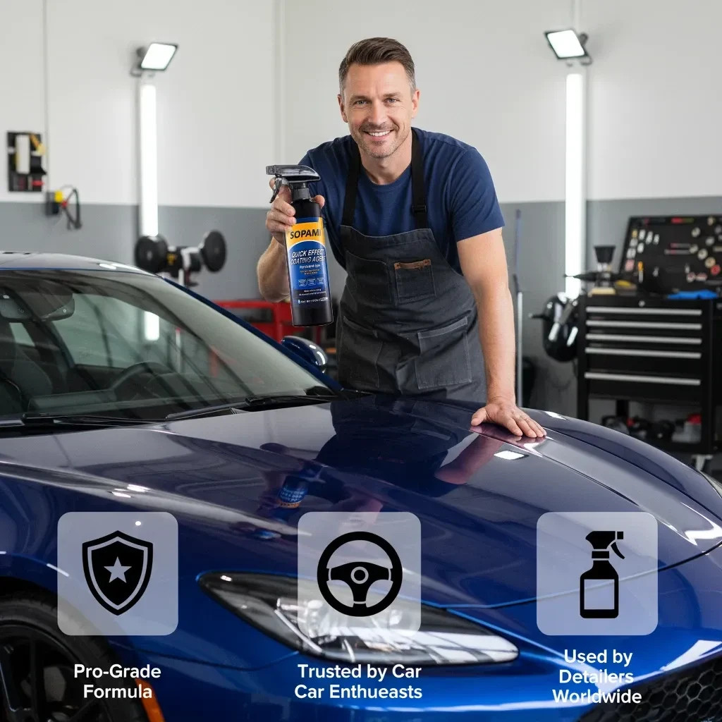 Sopami Car Coating Spray – 16.9 fl oz Waterless Ceramic Coating Car Wax (500ml)