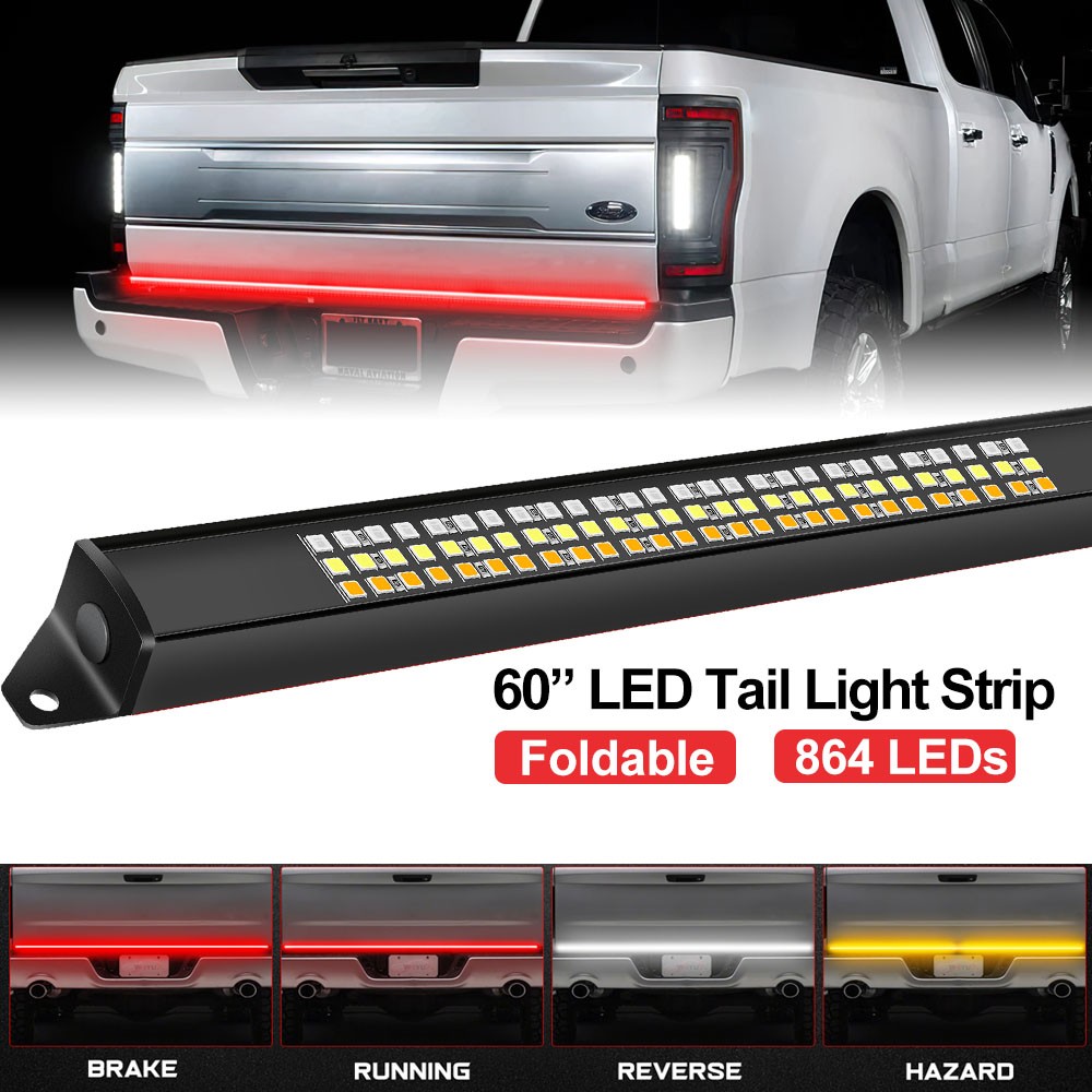 60″ 864 LED Tailgate Light Bar Brake Running Turn Signal For RAM 1500 2500 3500