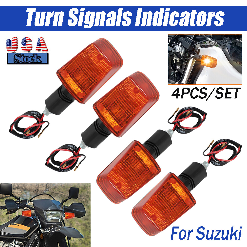 4PCS/SET Turn Signal Indicators Light For Suzuki DR350S DR650 DR 125 200 GSXR750