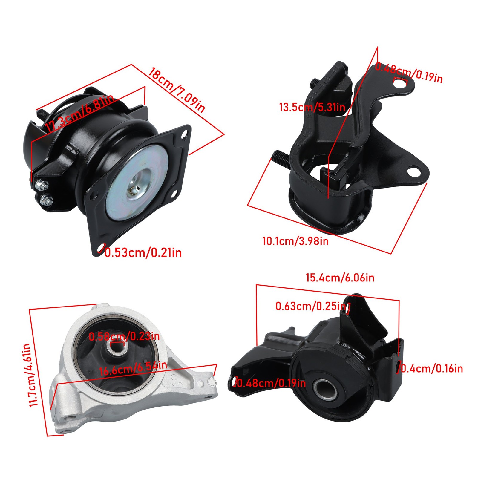 New Engine Motor & Transmission Mount 4PCS Set Fit For Acura MDX 3.5L 2003-2008