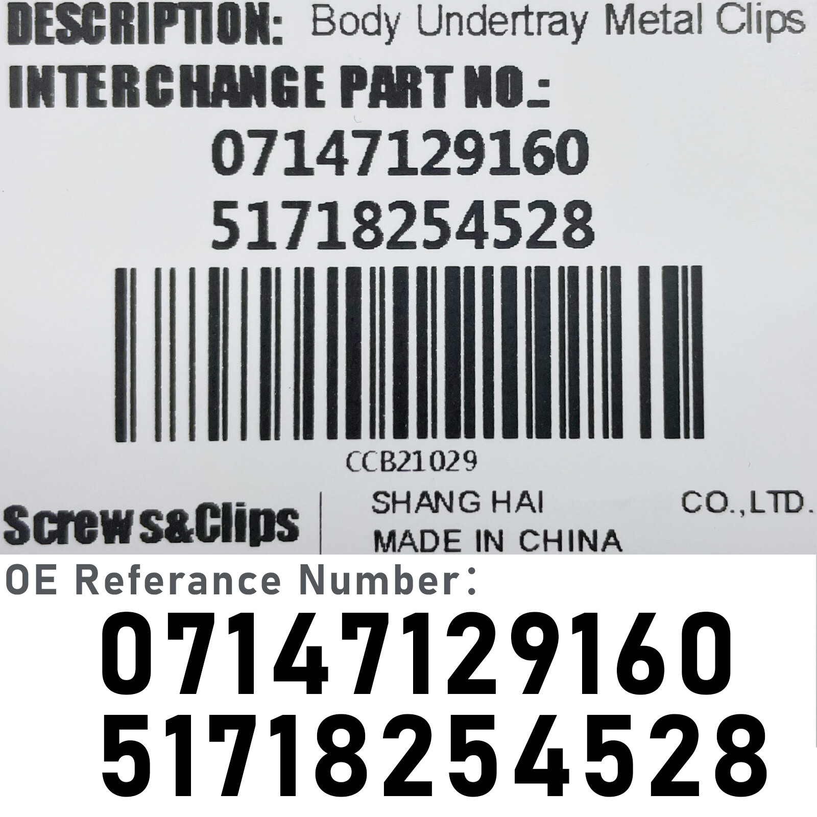 20x U Clip 20x Screw For BMW Speed Fastener Undertray Sheet Nut Hex Metal Fixing