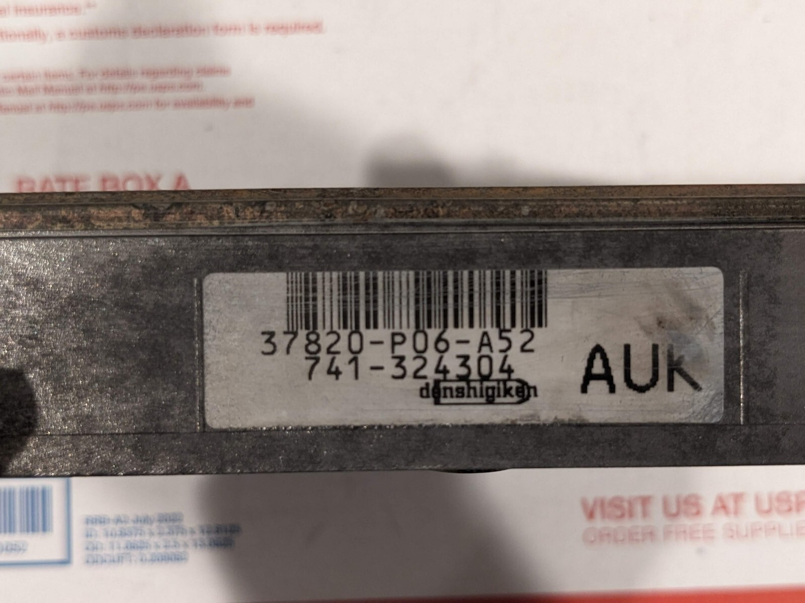 1992-1995 HONDA CIVIC & DEL SOL ECU 37820-P06-A52 1.5l A/T ECM COMPUTER MODULE