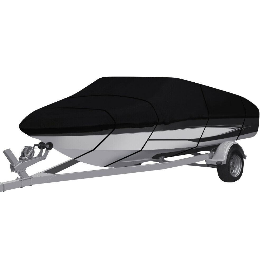 11-13ft Trailerable Heavy Duty Boat Cover Fishing V-Hull Waterproof Marine Dust