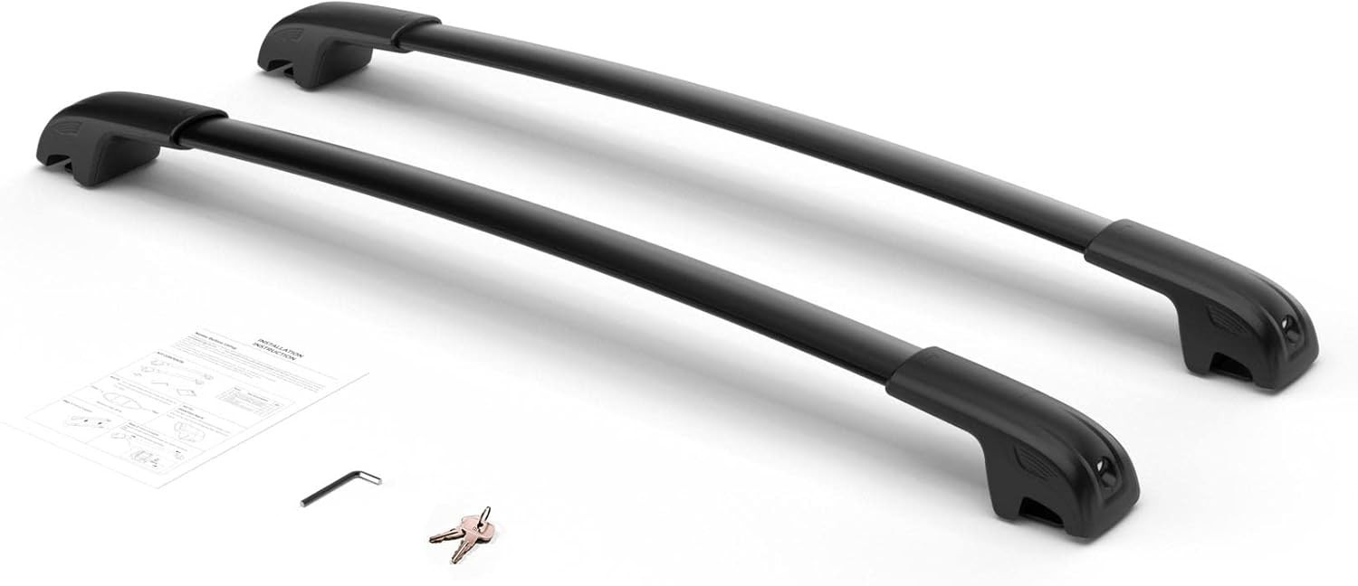 300LBS Lockable Roof Rack Cross Bars Fits 2013-2018 Toyota RAV4 Aluminum Cargo