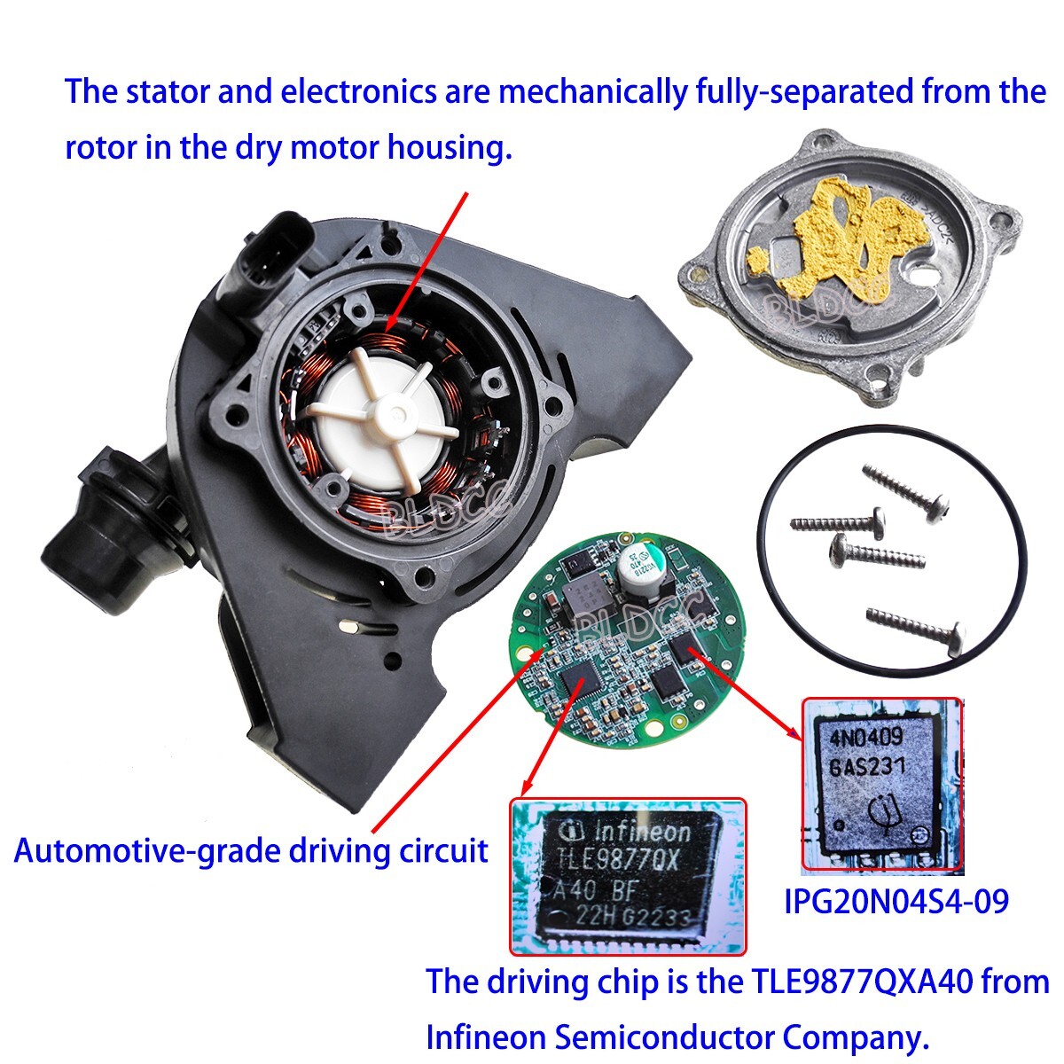 Electric Automotive Cooling Pump High-flow 60W Brushless Circulation Water Pump