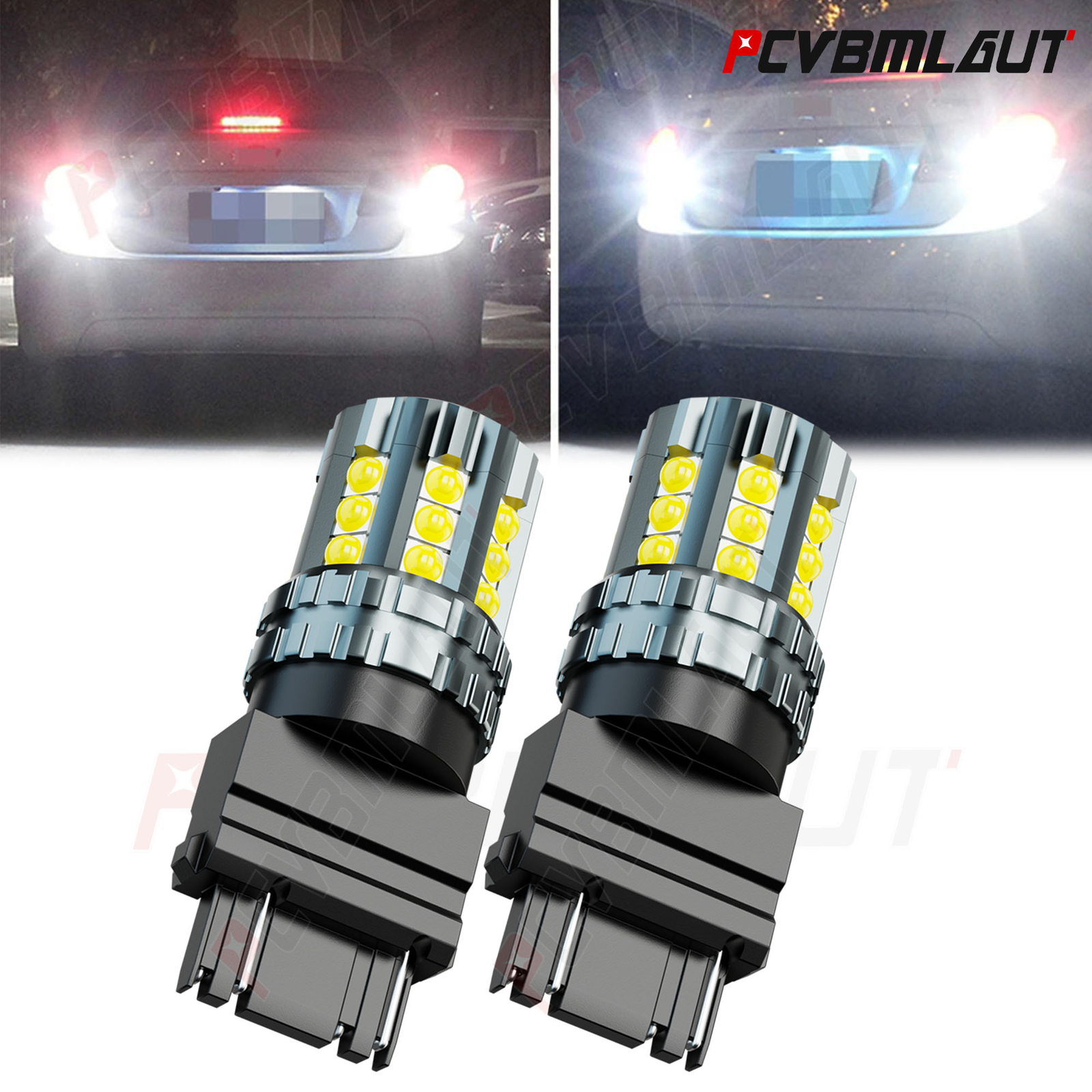1000LM White 3156 3157 LED Reverse Backup Light Bulb For 2015-2021 Ford Mustang