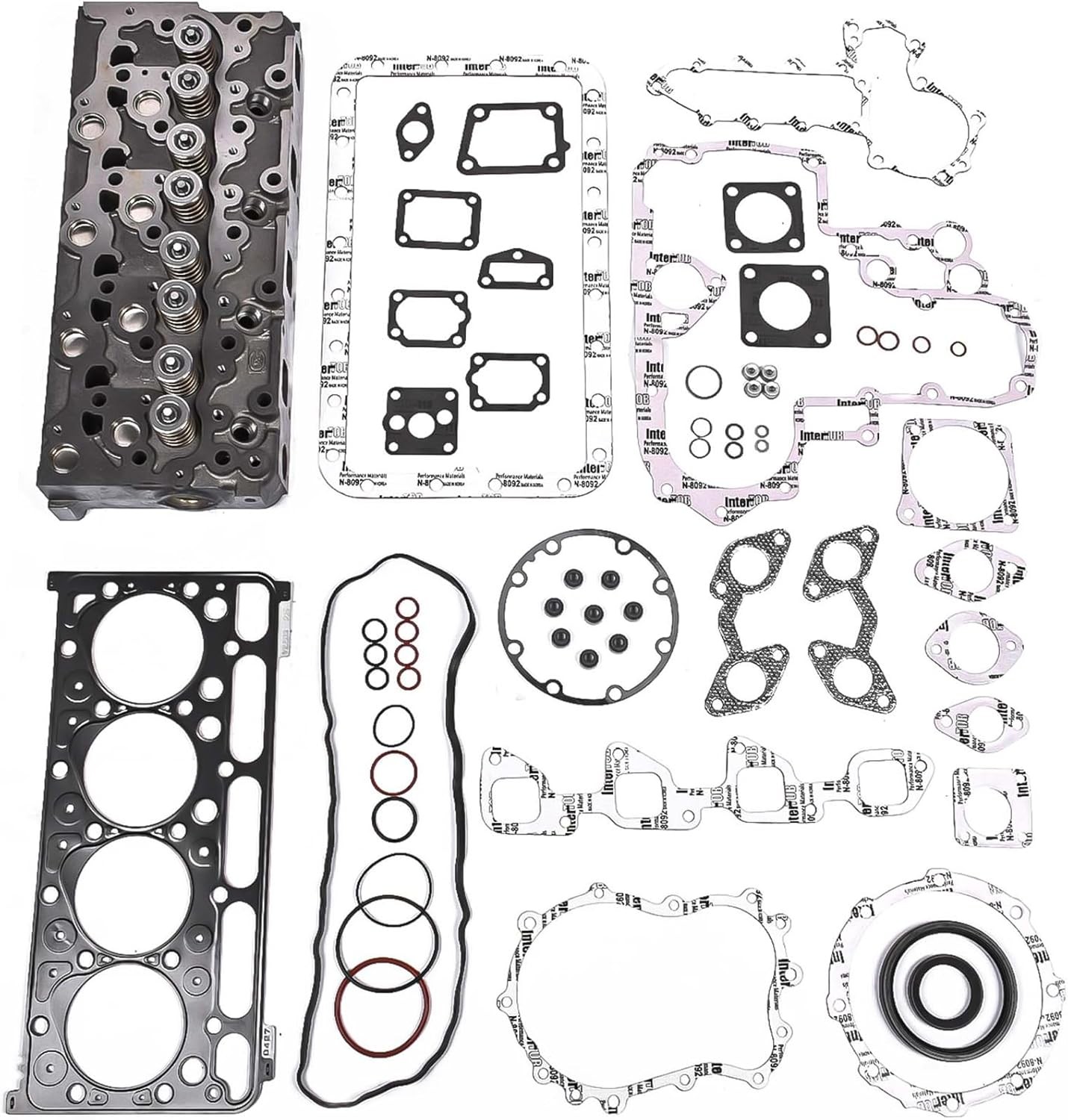 Complete Cylinder Head Kit for Kubota V2203 V2203T V2203E V2203B Tractor L4200