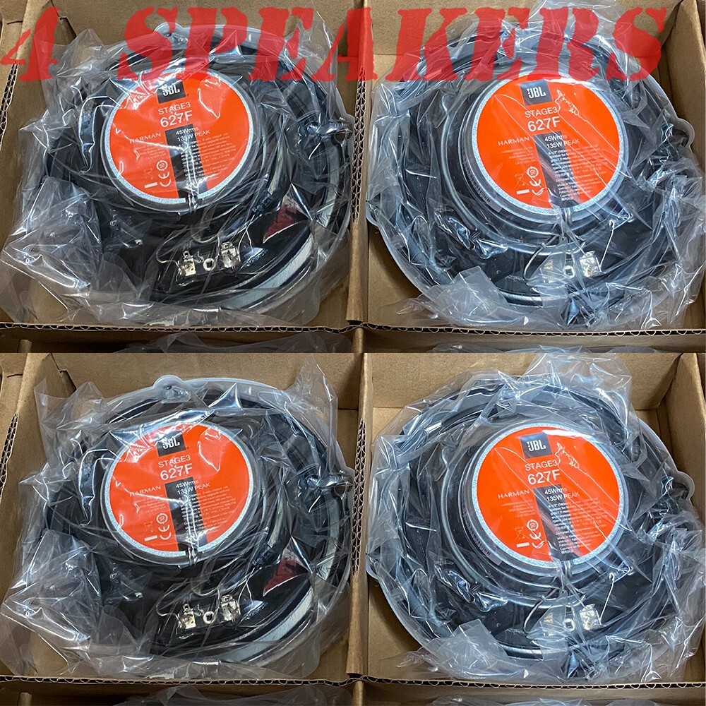 JBL Stage3 627F, 6-1/2 inch 2-Way Car Audio Replacement/Upgrade Speakers Qty: 4