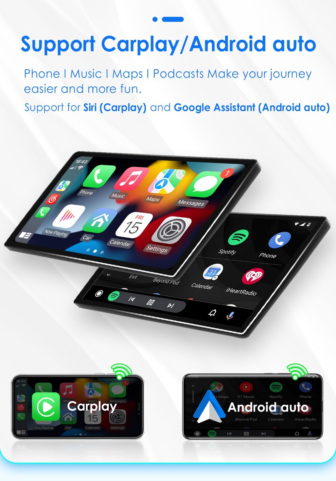 Plug&Play For 2015-2016 Subaru Impreza Android 14.0 Car Radio Apple Carplay GPS