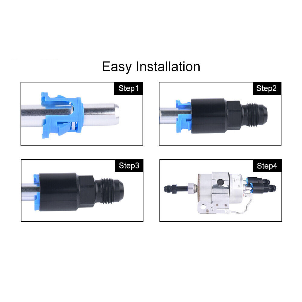 6AN Male to 5/16″ SAE Quick-Disconnect Female Push-On EFI Fuel Rail Fitting 2PCS