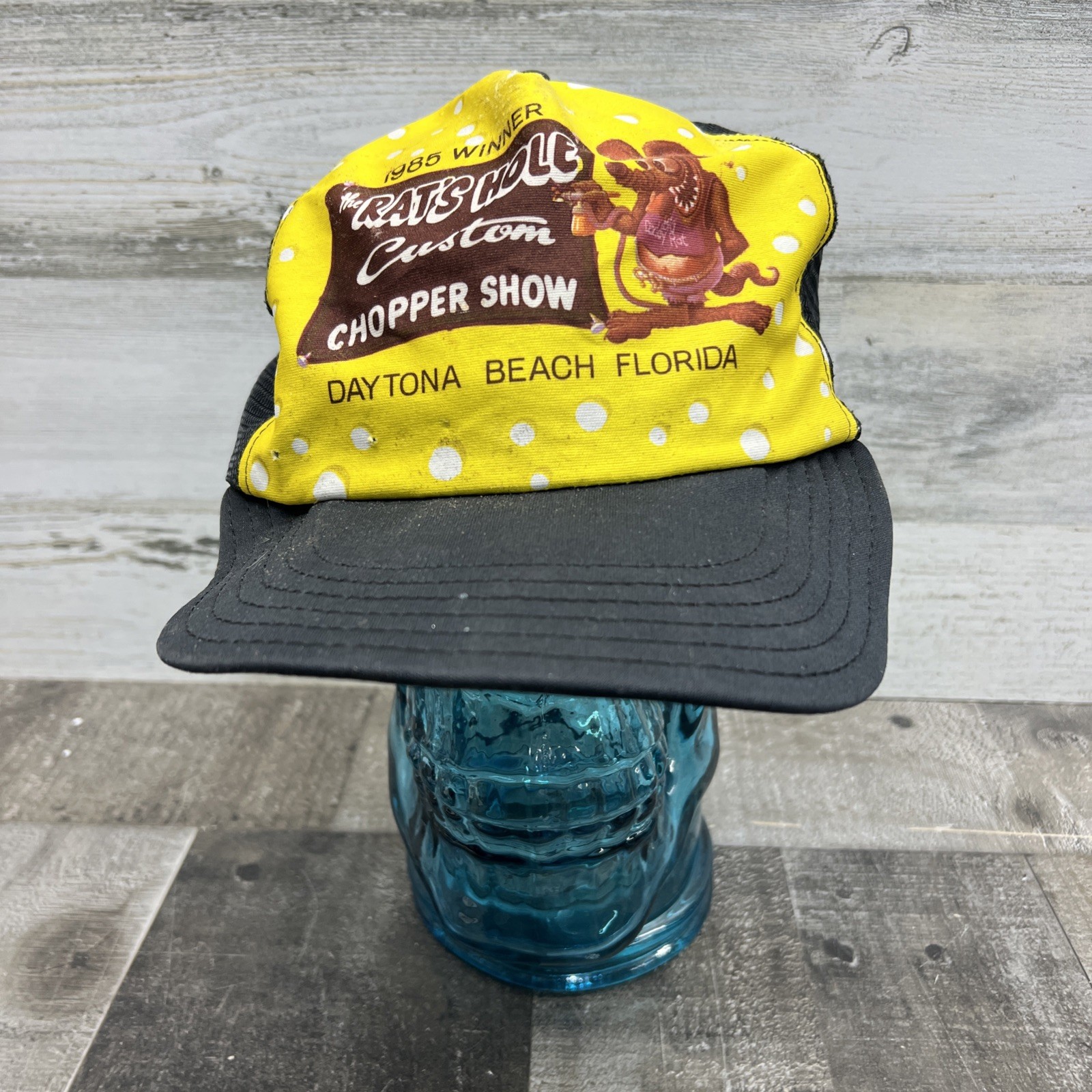 1985 Winner Rat’s Hole Custom Chopper Show Daytona Beach Florida Trucker Hat