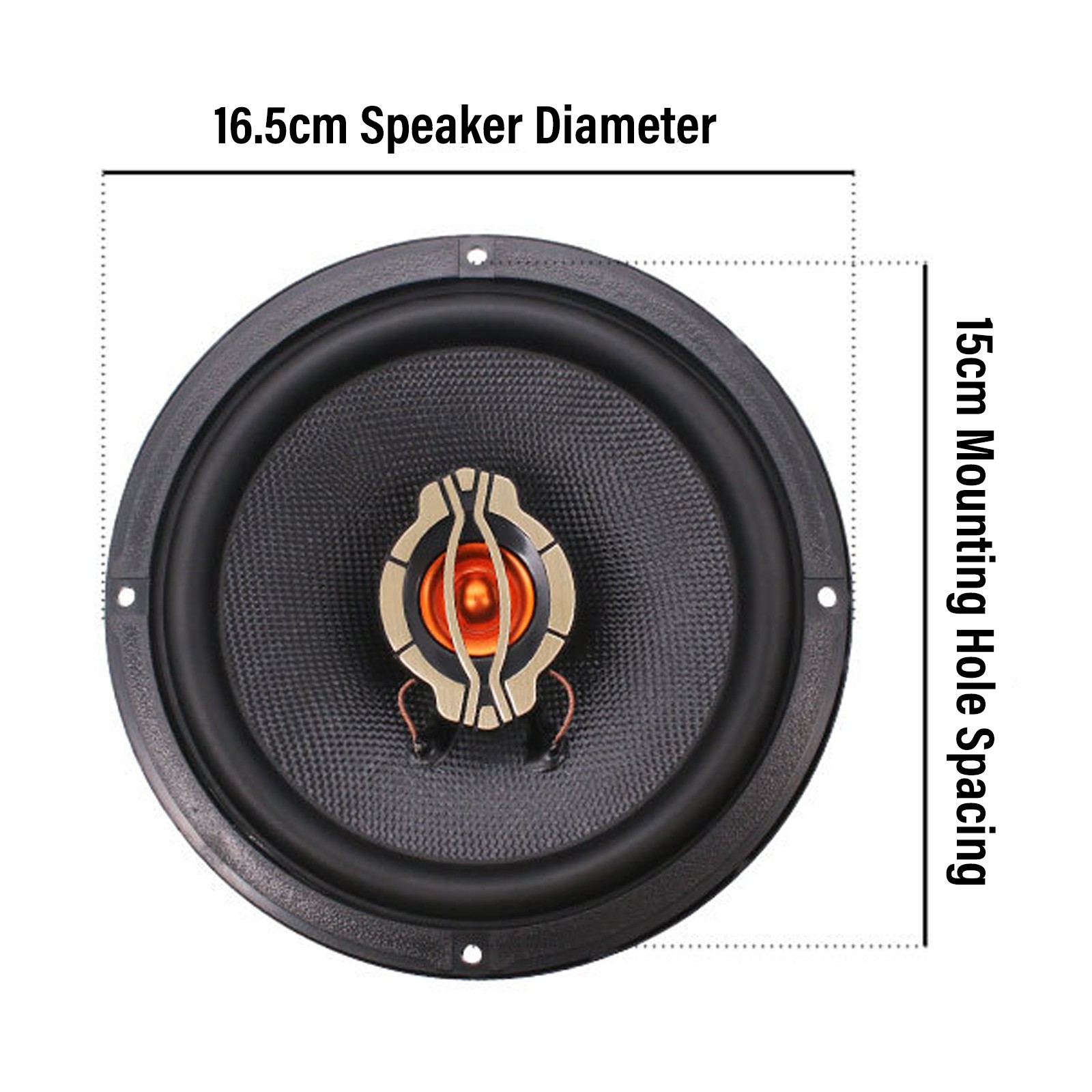 1Pair 6.5” 150W Car Audio Coaxial Speakers 2 Way HIFI Stereo Tweeter 4Ω Premium