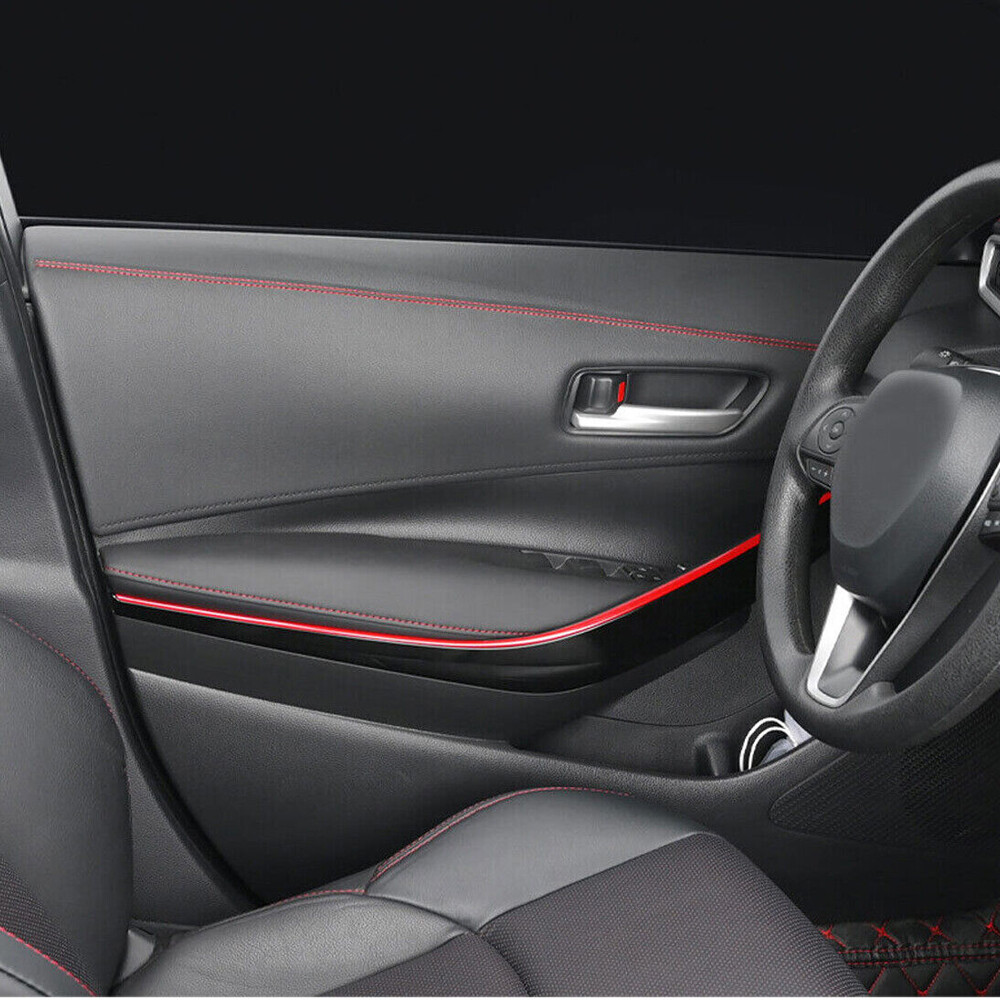 PU 2M Leather Car Decor Dashboard Line Strip Sticker Moulding Trim Accessories
