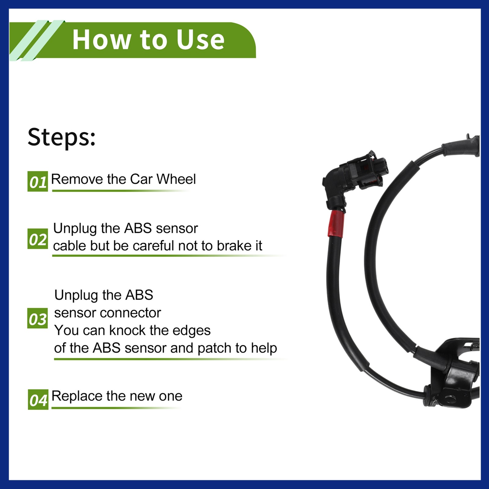 ABS Wheel Speed Sensor ABS Sensor No.59830B1030 for Hyundai for Genesis G80 1Pcs