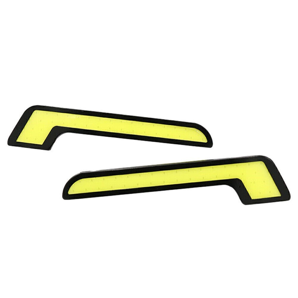 Pair L Shape COB White 12V LED Light Car DRL Daytime Running Light Driving Lamp