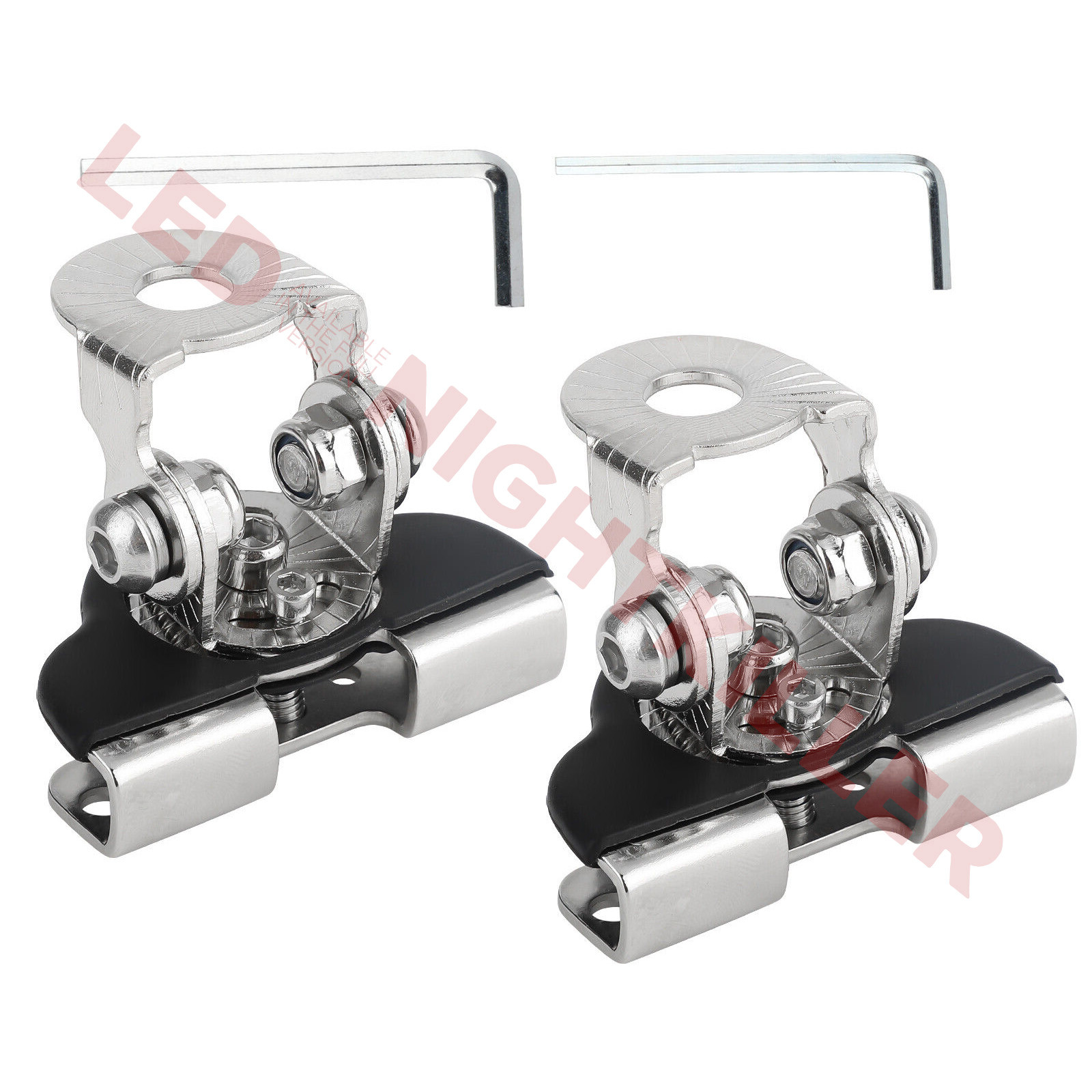 2X Universal Mounting Bracket Clamp Hood Pillar LED Cube Work Light Bar ATV 4WD