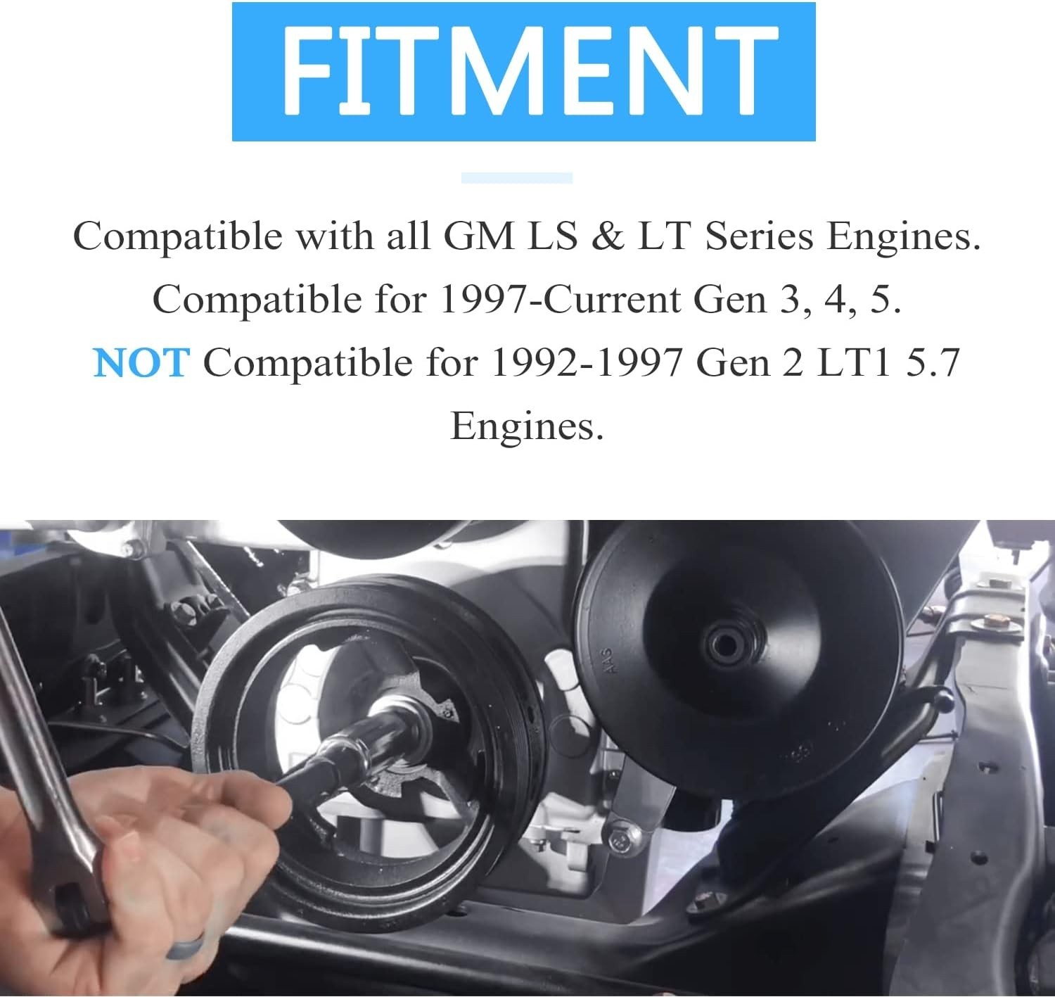 Durable Crank Install Tool for GM LS LT Engines – Easy Operation, Rust-Proof