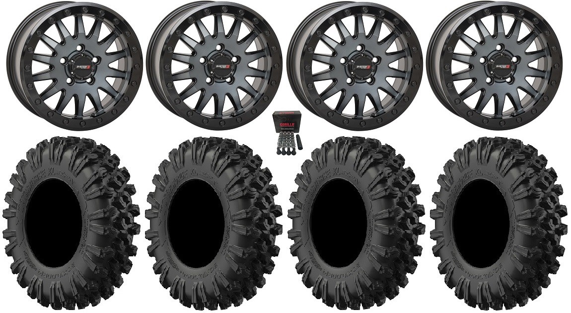 System 3 SB-8 Bdlk 15″Wheels Gy +38mm 32″MotoRavageXL Tires U10 Pro / U10 XL Pro