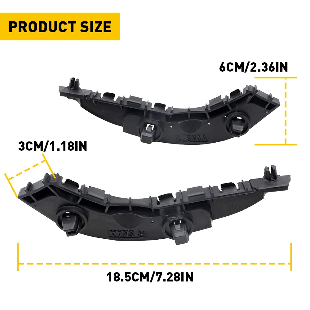 Front Bumper Support Brackets left+right Side For 2006-11 Honda Civic Sedan 2-6X