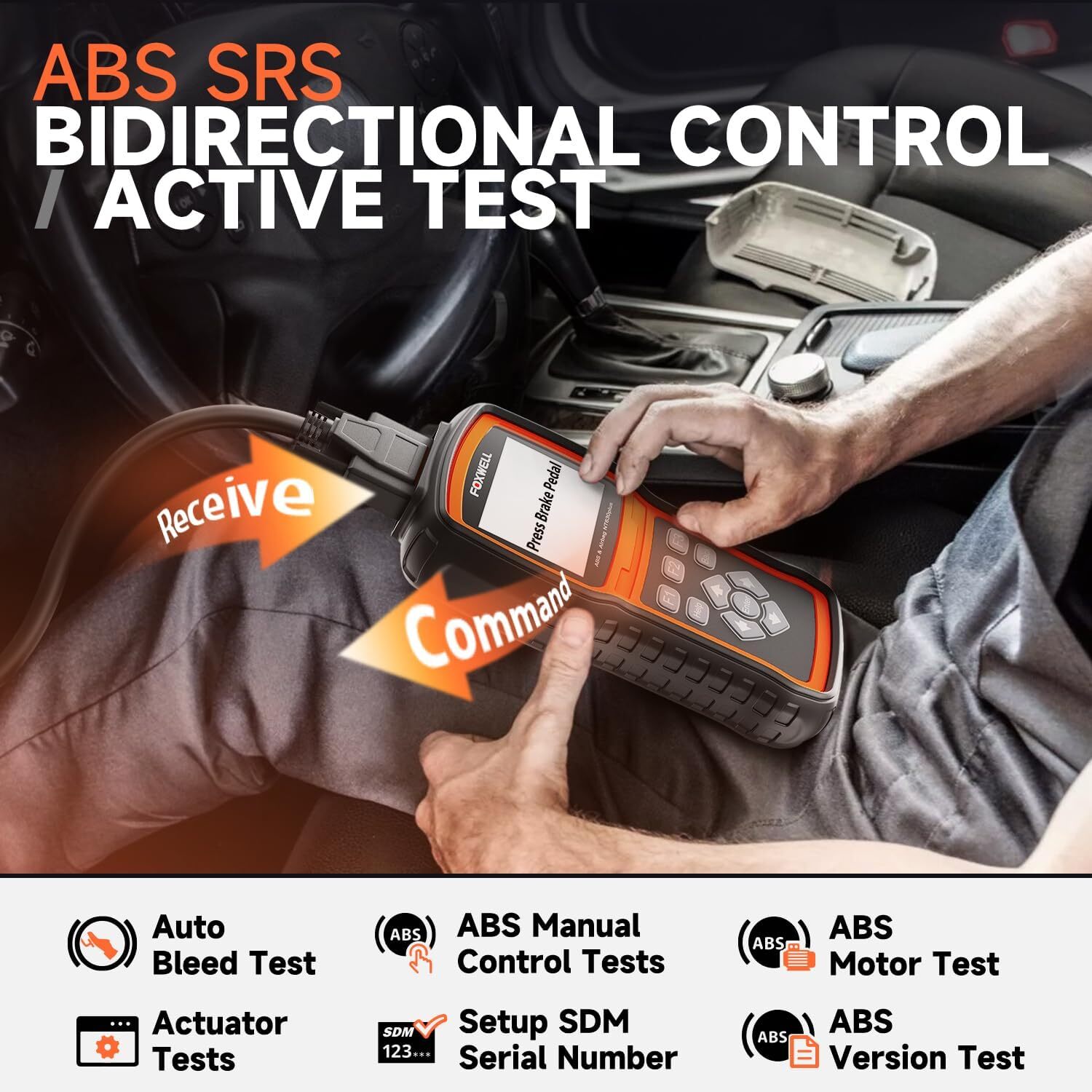 Foxwell NT630 Plus Bidirectional SRS SAS ABS Bleeding OBD2 Scanner Diagnostic