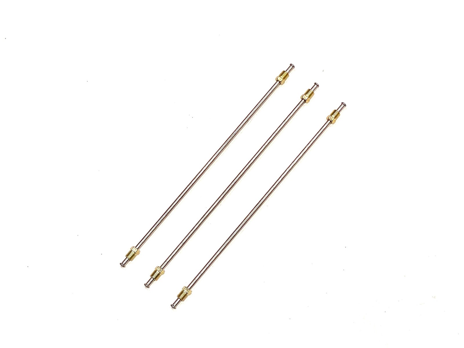 1/4 Inch Stainless Steel Brake Lines Double Flare 16 Inch Long Fittings 3 PCS