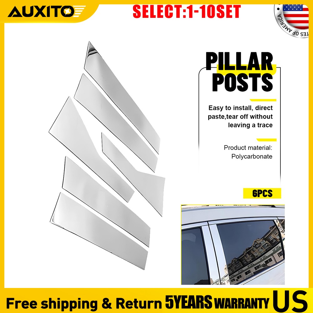 Chrome Plated Pillar Post Trims For Honda Accord 2018 2019 2020 2021 2022 6-60X