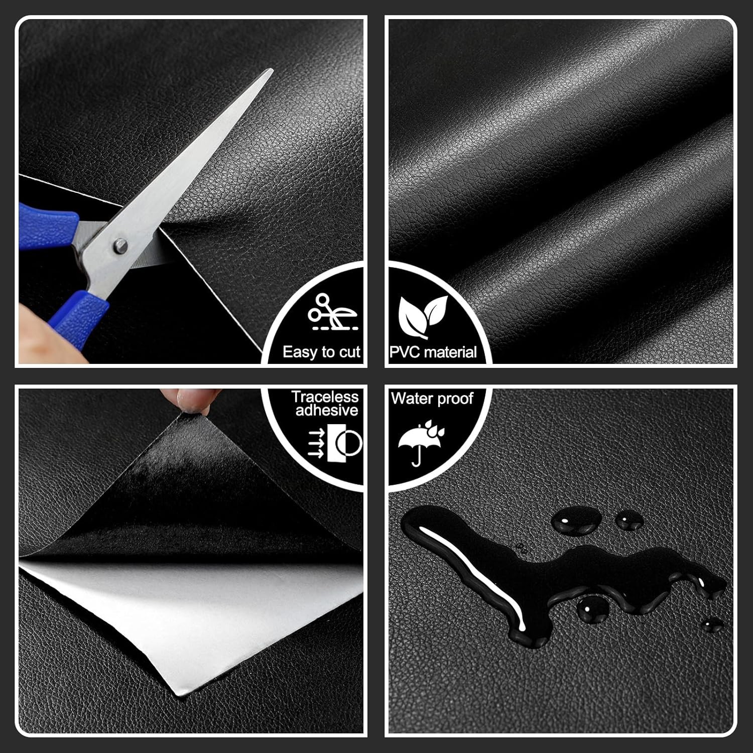 79″-157” Self Adhesive Patch Leather Repair Tape for Car Seats Couch Furniture