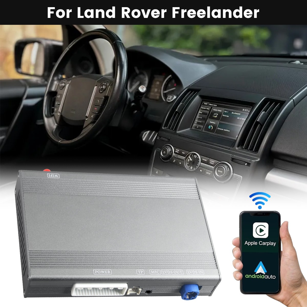 Wireless Carplay Android Auto For Land Rover Jaguar Bosch System 7/8 inch Screen
