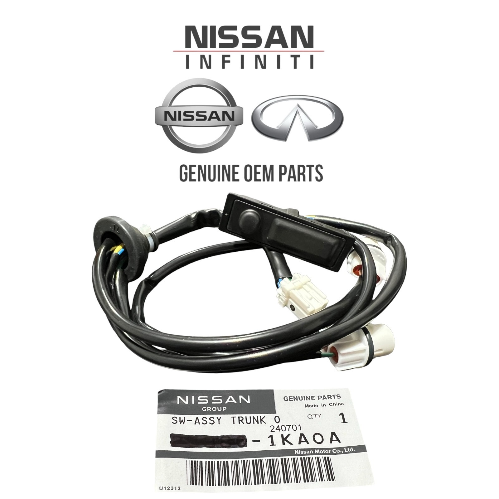 FITS 11 – 17 NISSAN JUKE TRUNK LID OPENER TAILGATE RELEASE SWITCH OEM NEW 1KA0A