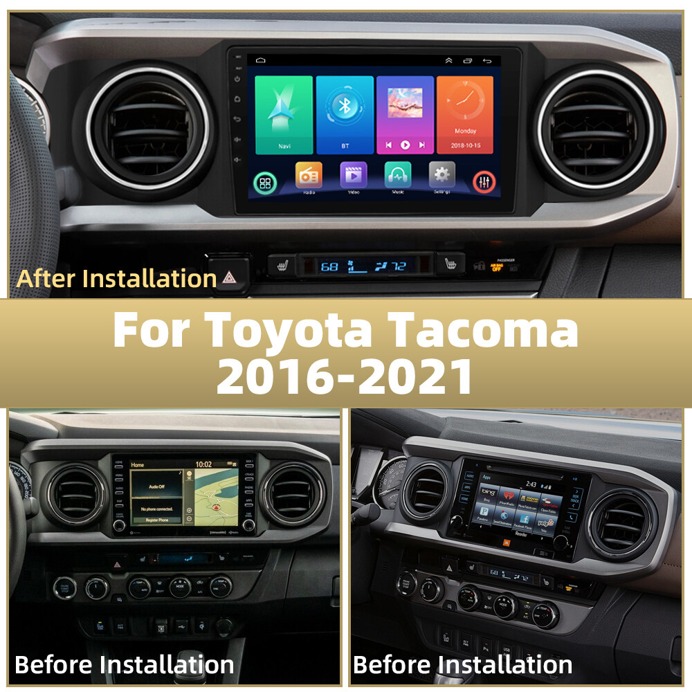 Android 15 CarPlay Car Radio Stereo Head Unit GPS BT For Toyota Tacoma 2016-2021