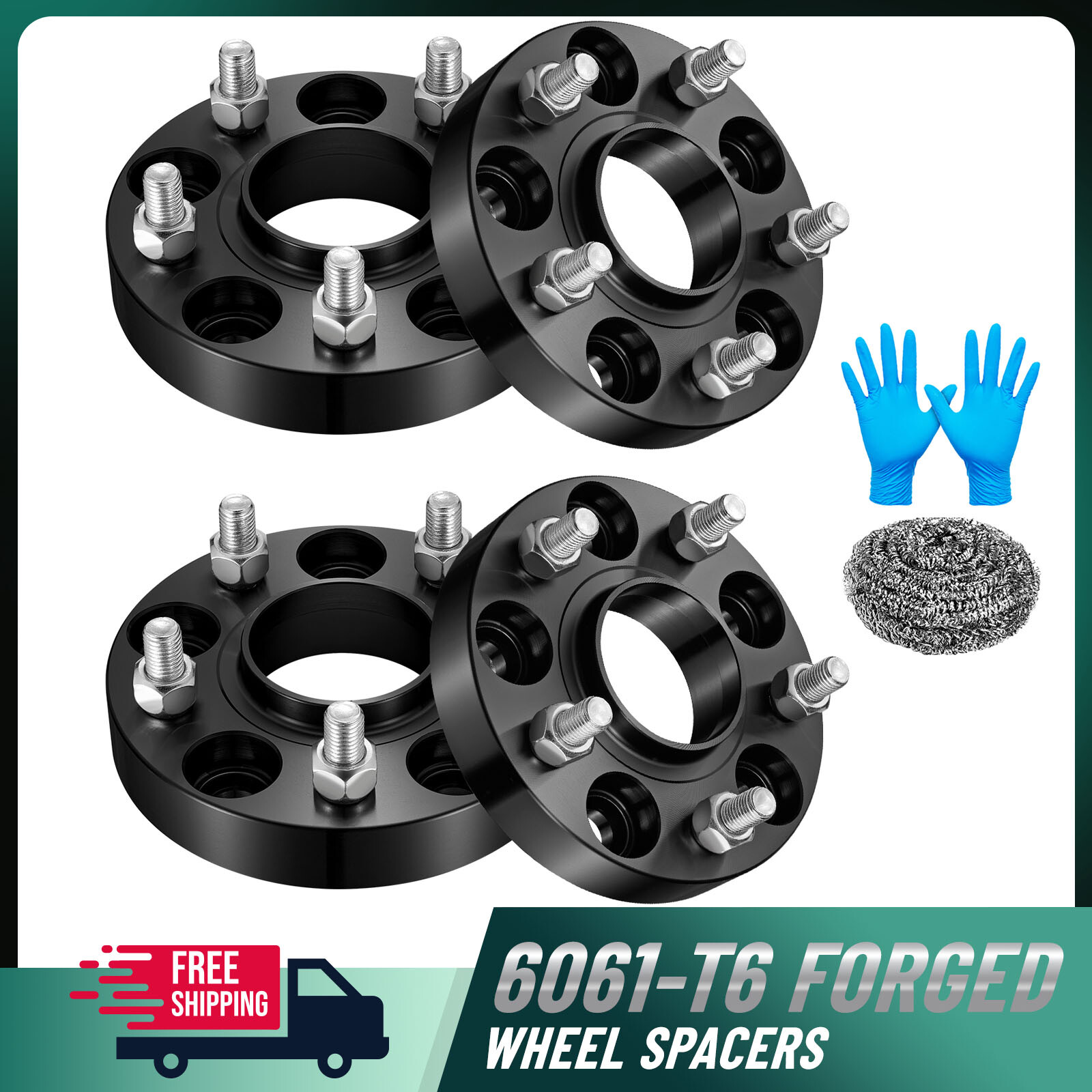 4PCS 1″ 25mm Hubcentric Wheel Spacers 5×4.5 5×114.3 for Honda Civic Acura TL RSX