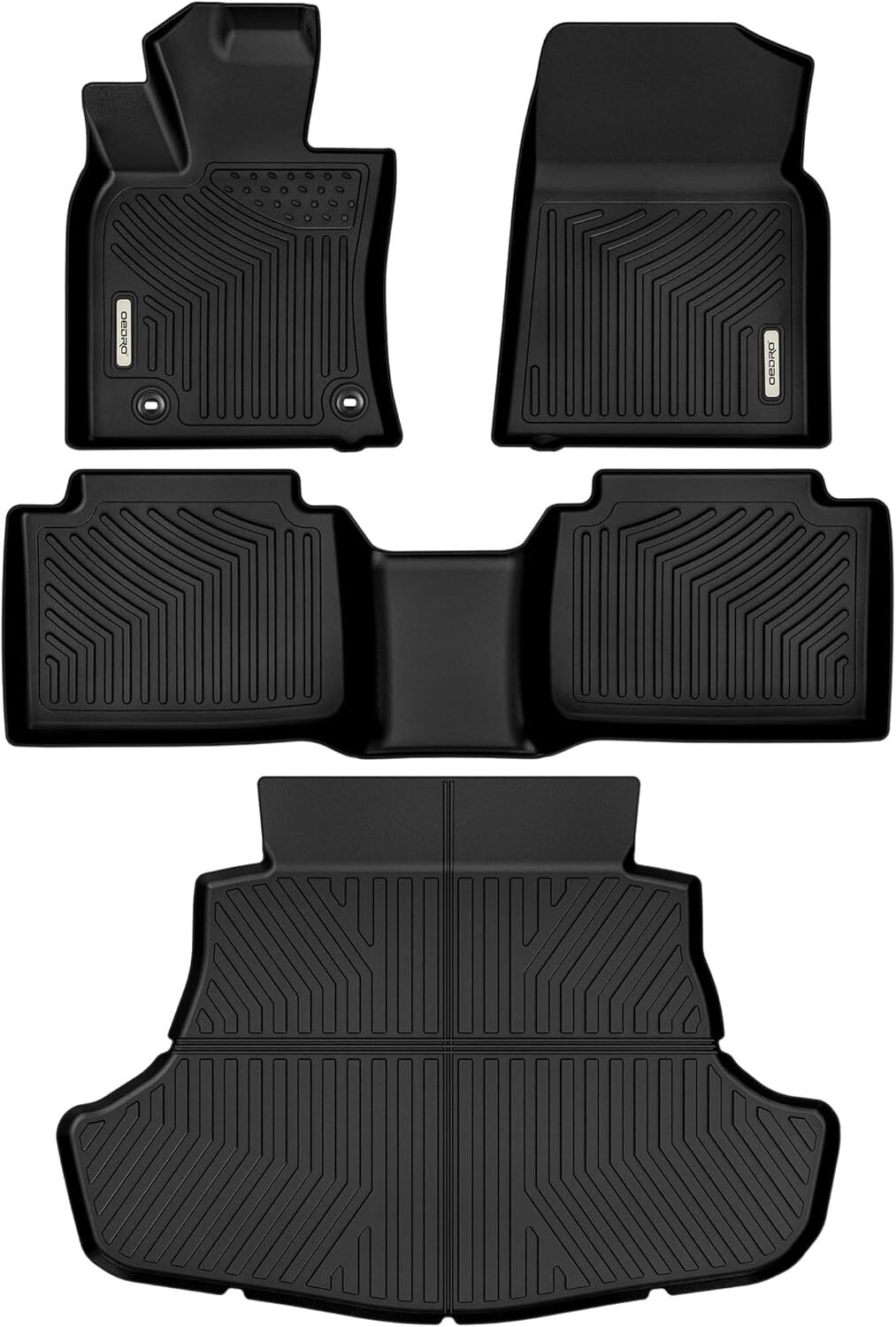 OEDRO 4pcs Floor Mats Cargo Liners for 2018-2024 Toyota Camry TPE All Weather