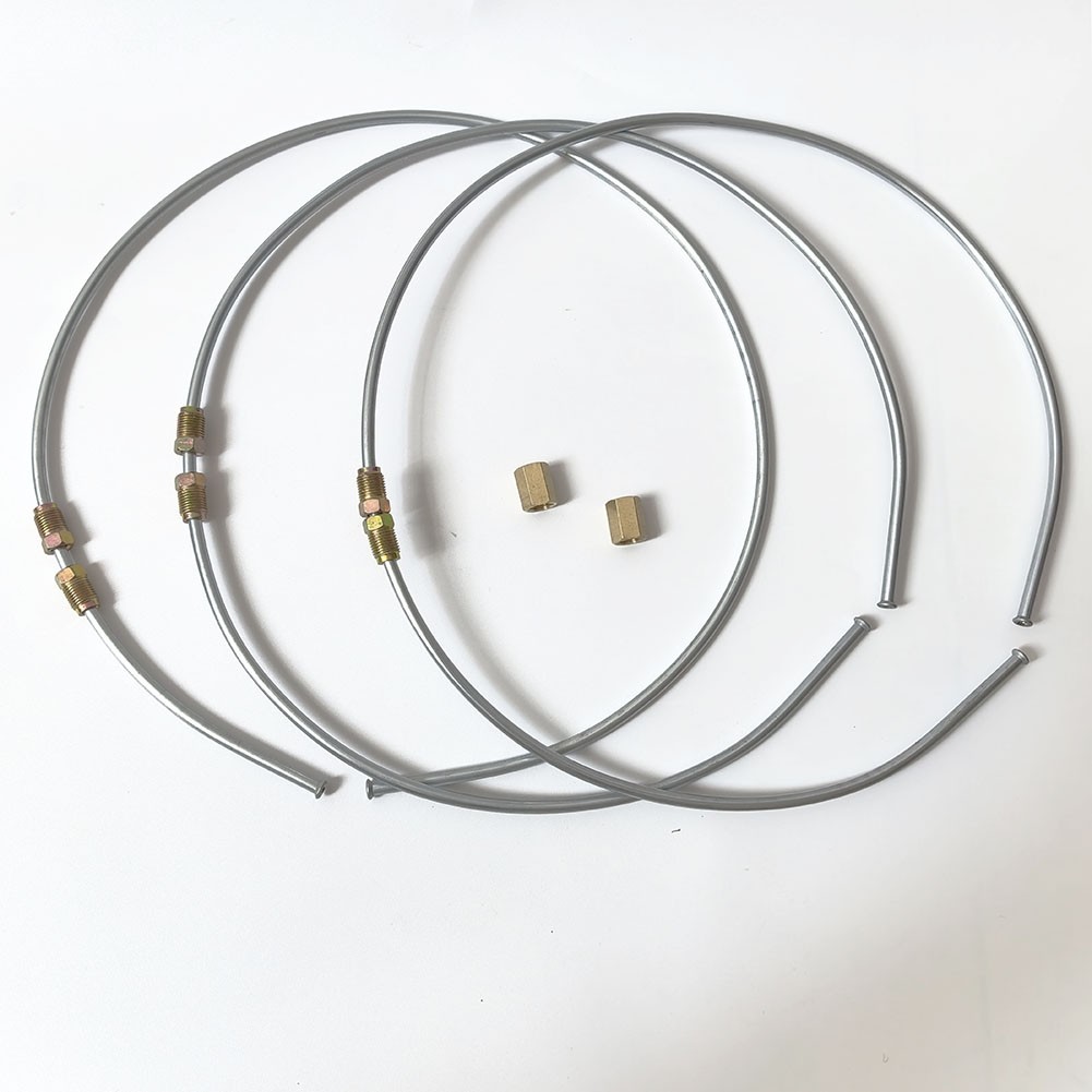 3/16″ Stainless Brake Lines w/ Flared Ends,Fittings & Unions 32″ Long, Pack of 3