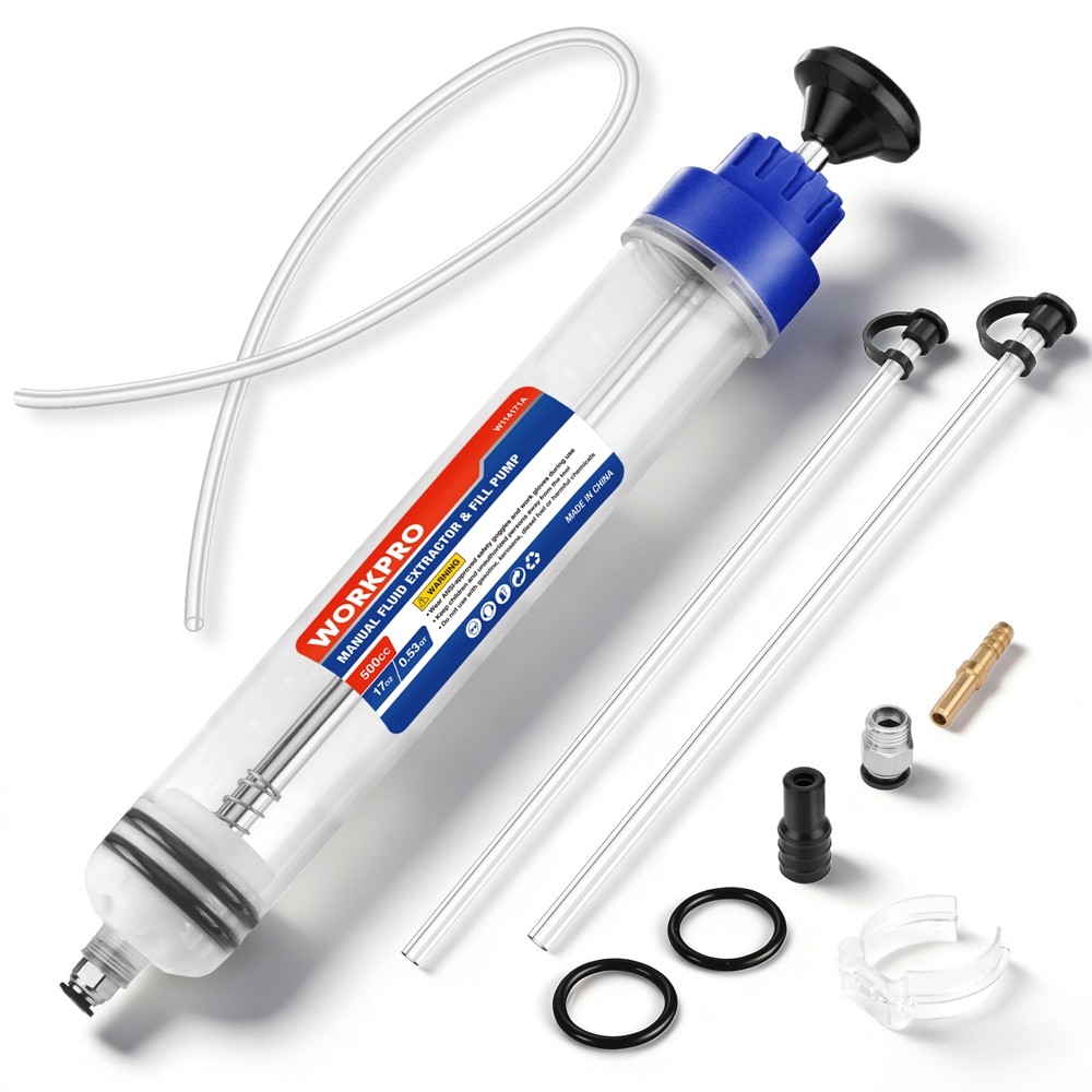 WORKPRO 500CC Fluid Extractor Oil Extractor Long Hose Brake Fluid Extractor NEW