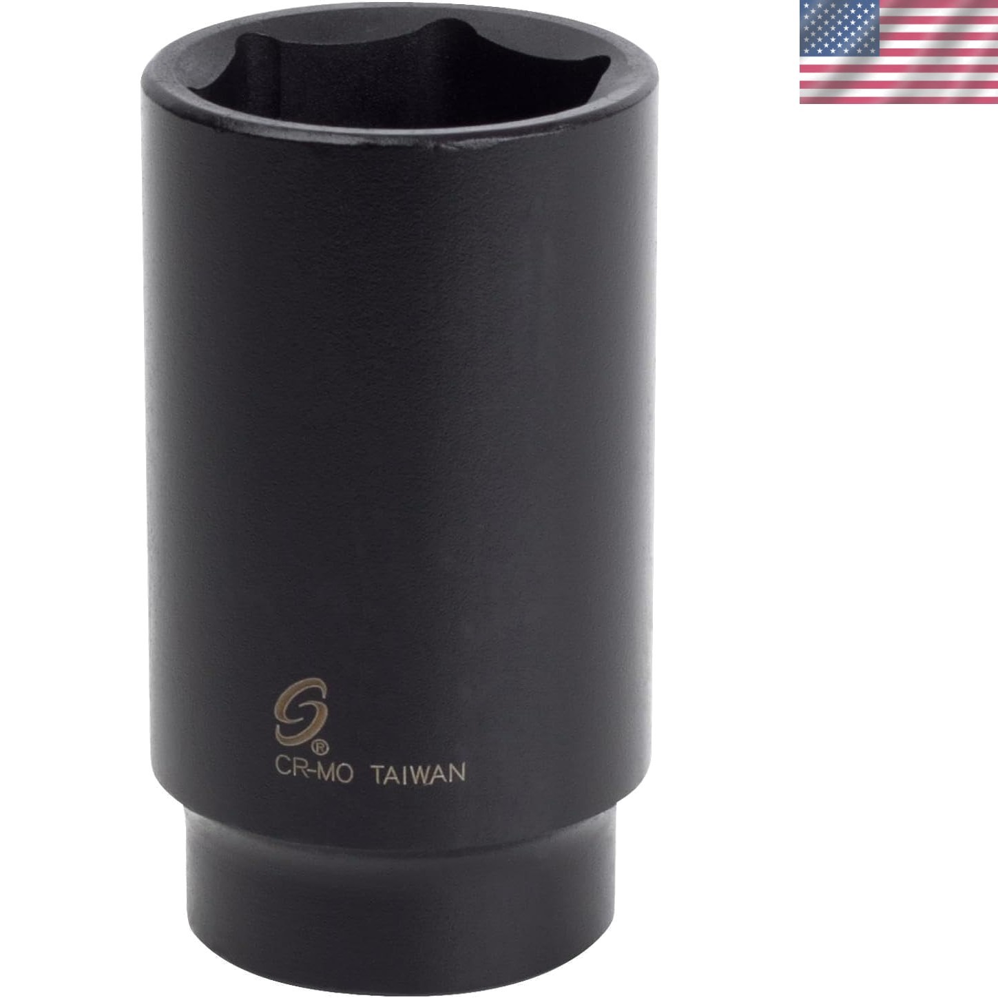 Industrial 1/2″ Drive 1-1/8″ Deep Impact Socket – CR-MO Steel, Black Phosphate