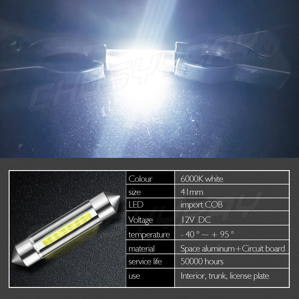 Cool White LED Dome Interior Light Lamp for Ford F 150 1999-2014 Festoon Bulbs