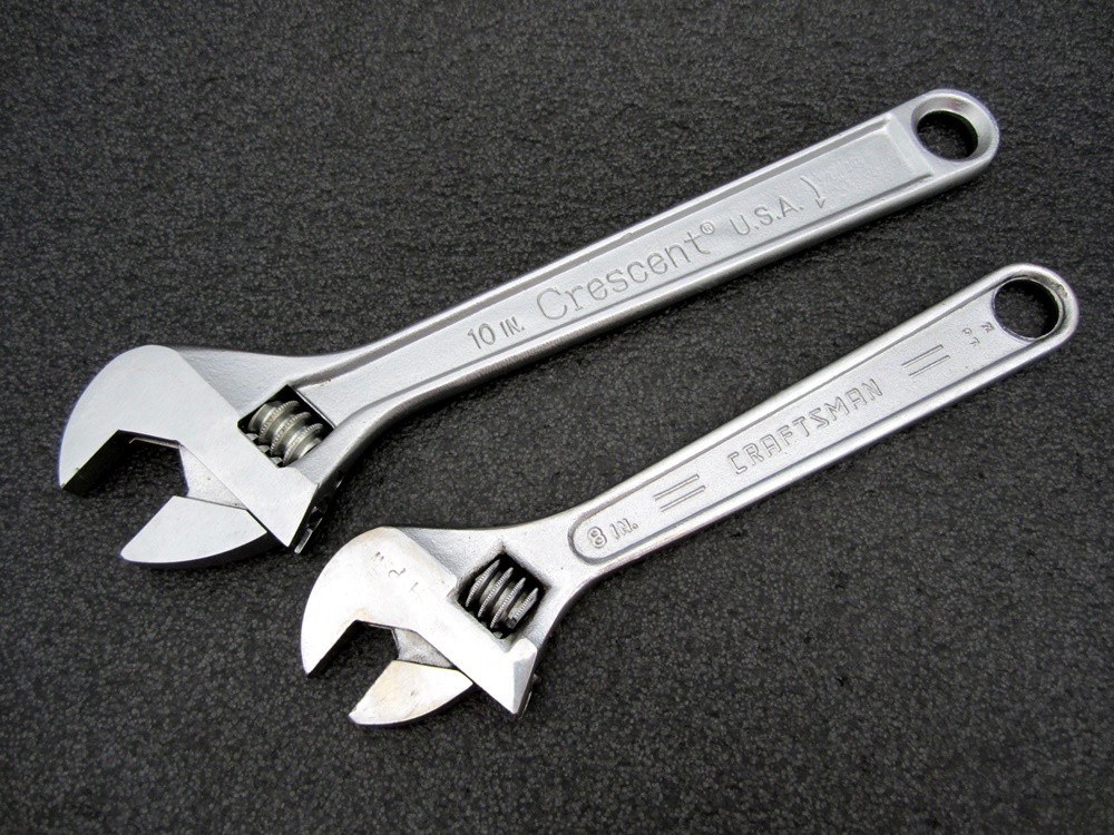 Vintage Craftsman 8″ & Crescent 10″ Adjustable Wrenches USA