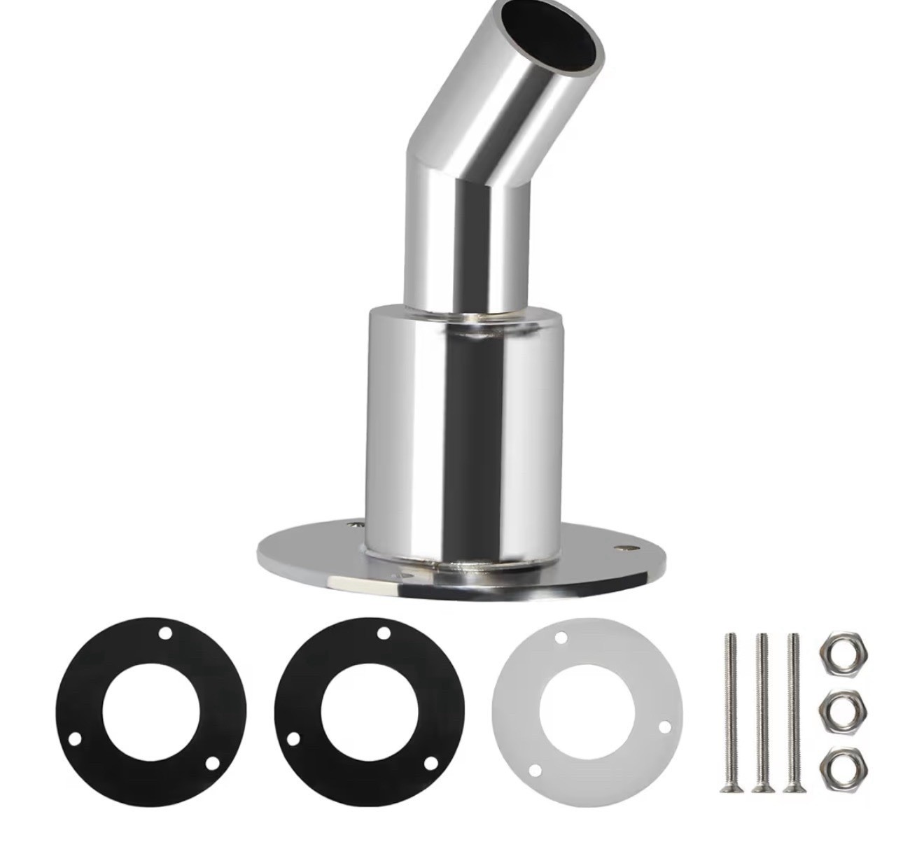 Stainless Steel 316 Thru Hull Exhaust Skin, Fitting 24mm Tube for Diesel Heaters
