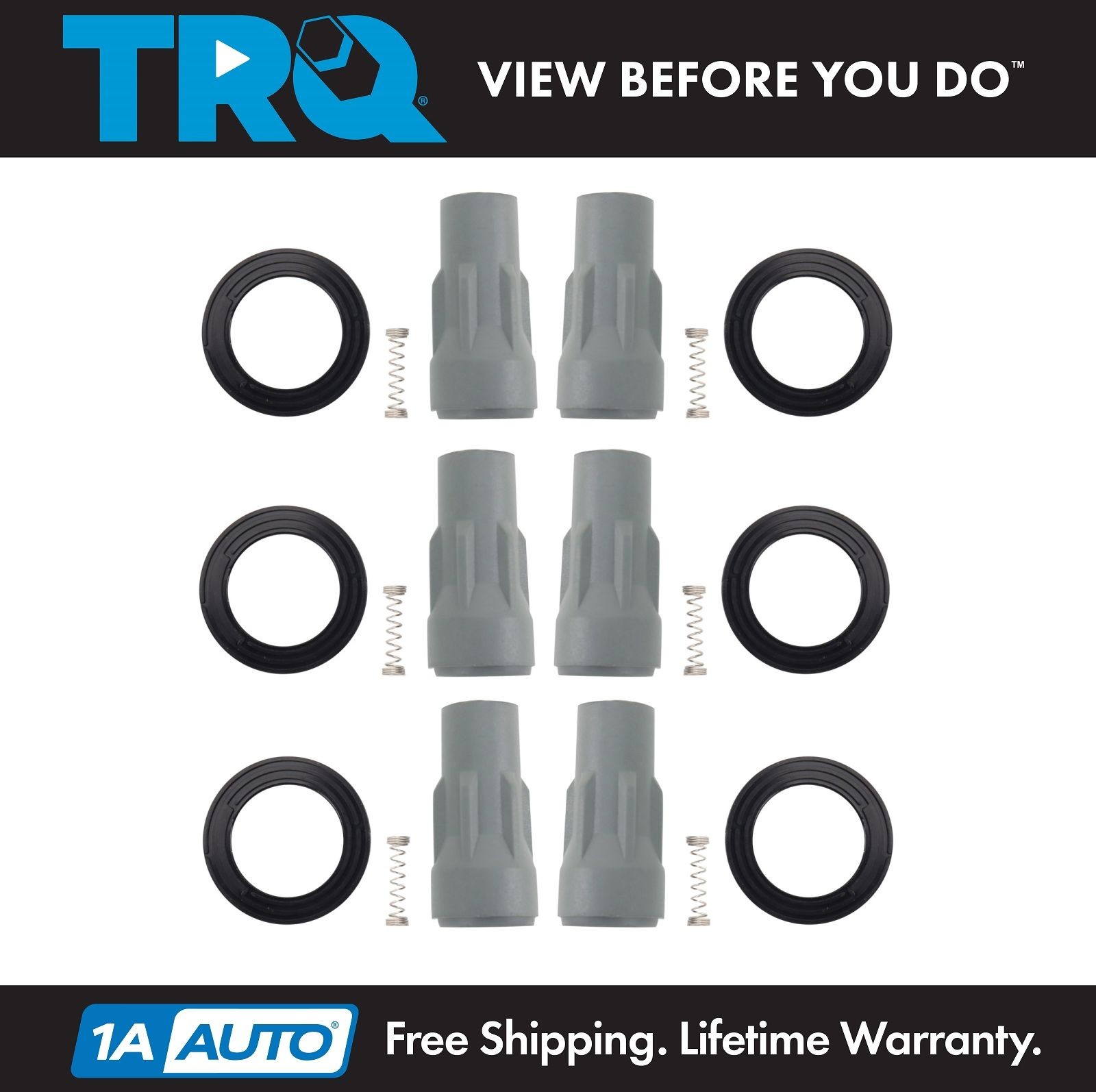 TRQ Ignition Coil Boot Set Fits Chrysler Dodge Volkswagen