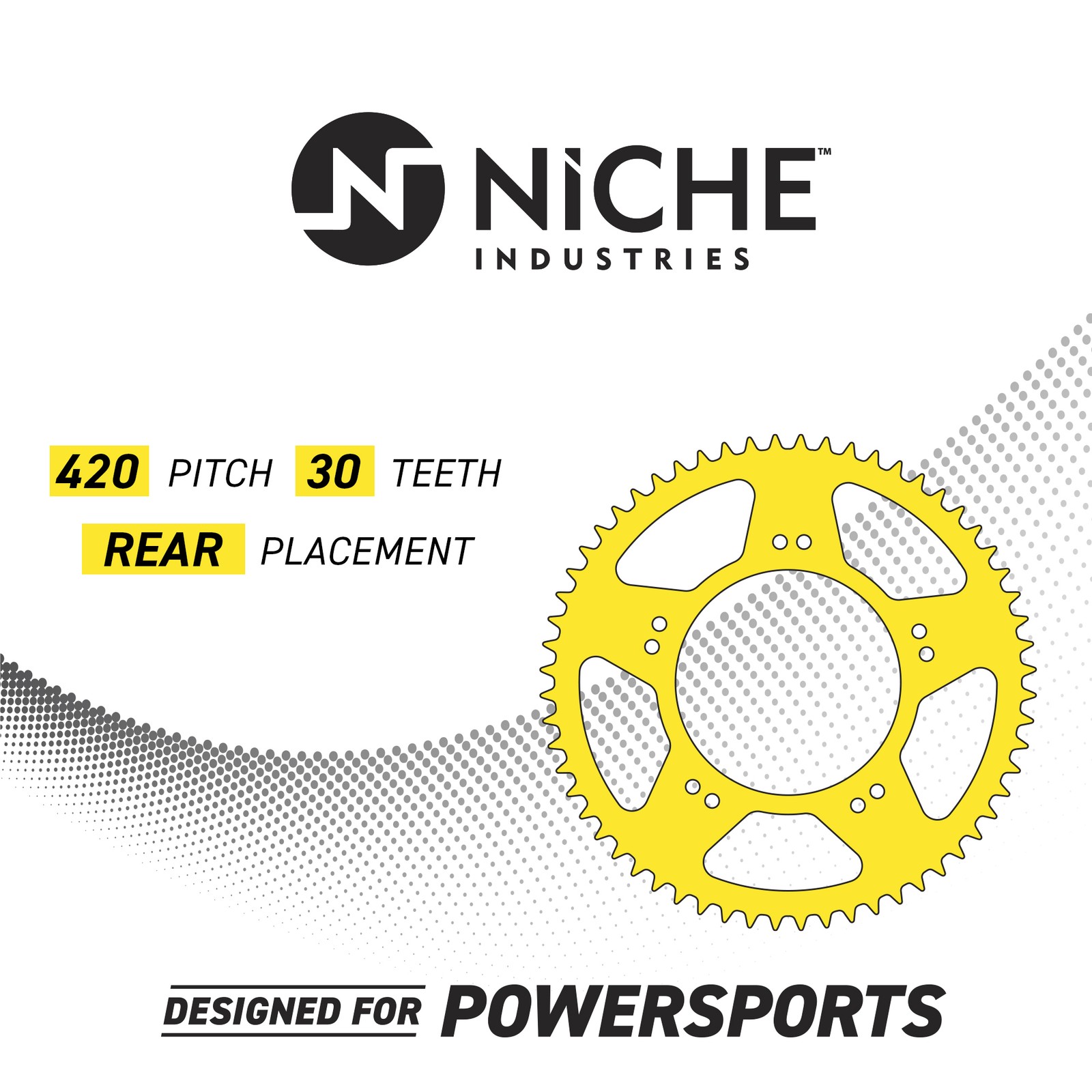 NICHE Sprocket Chain Set for Kawasaki Z125 Pro 14/30 Tooth 420 X-Ring Front Rear