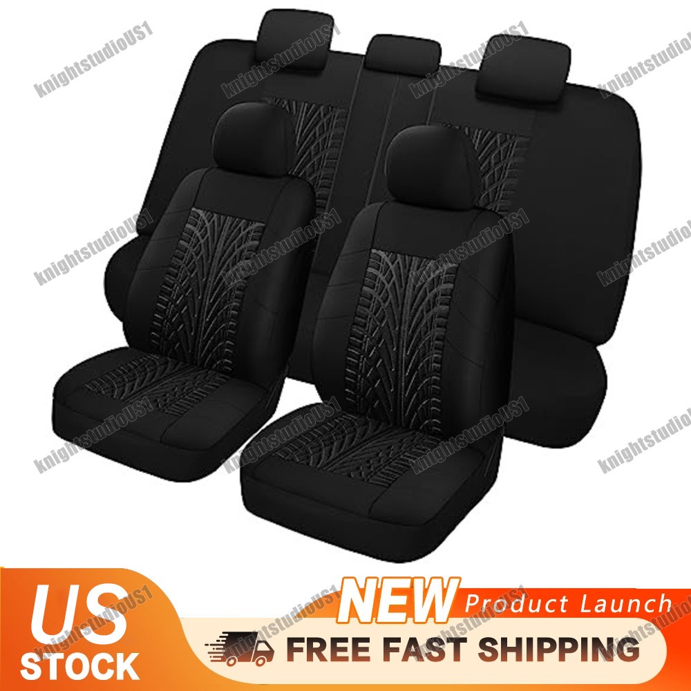 Car Seat Covers Full Set 5-Seat For Jeep Grand Cherokee Breathable Polyester US