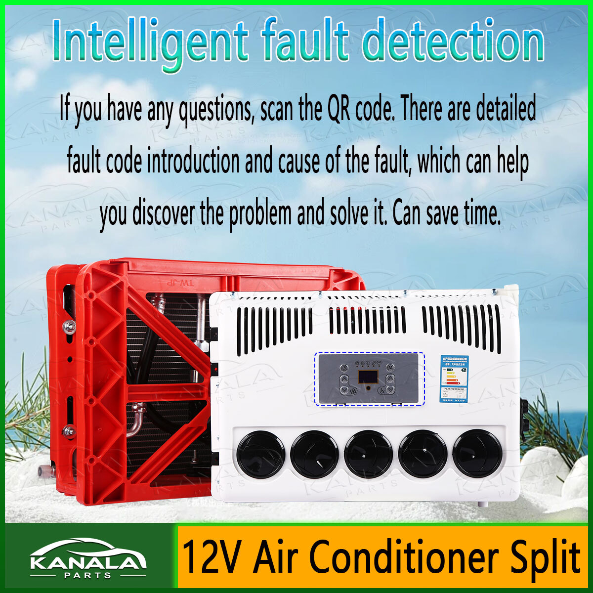 #51 12V 10000 BTU Air Conditioner Split A/C Kit Fits Caravan Semi Trucks Bus RV