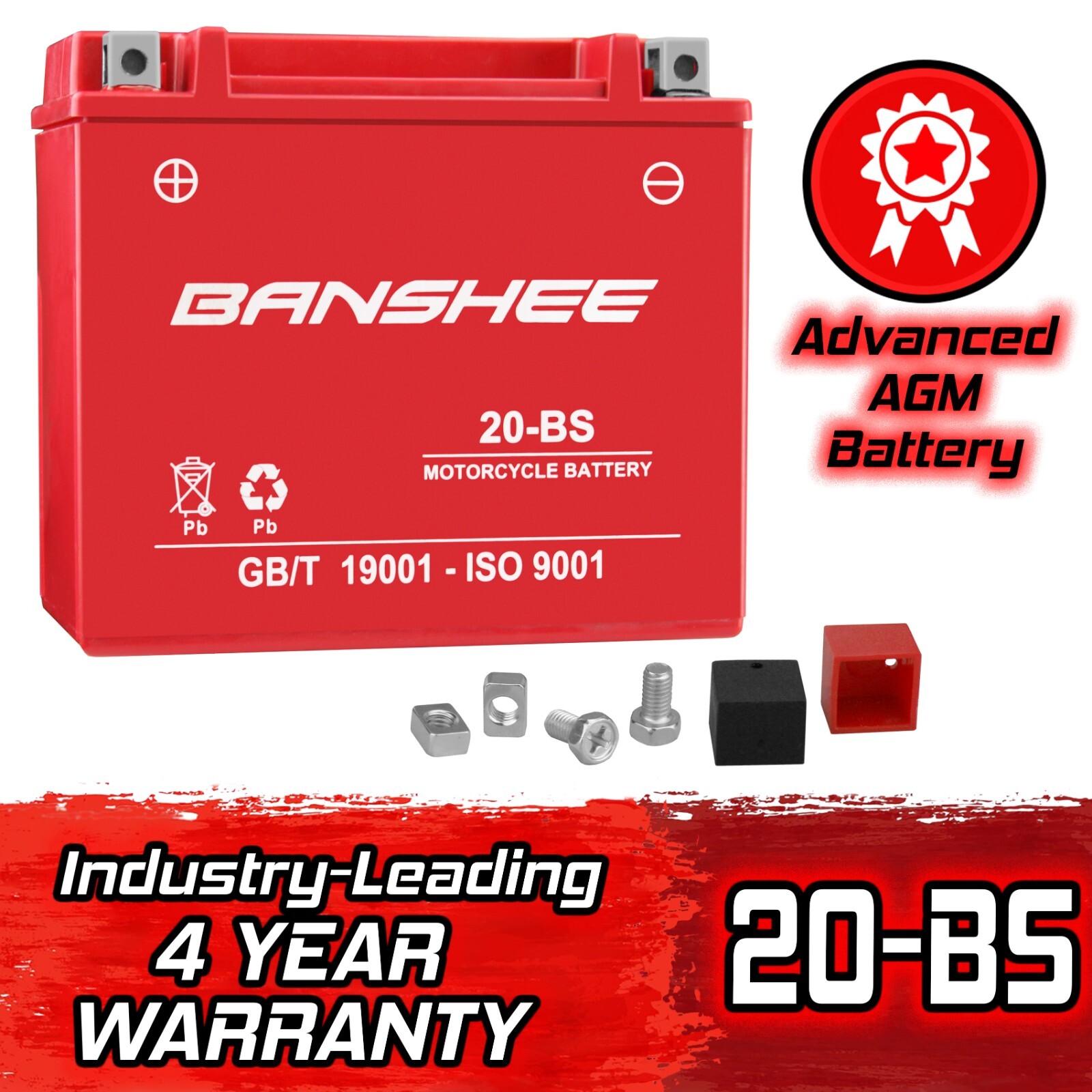 Replacement Battery YTX20-BS YTX20H-BS YB16-B-CX 12V Sealed Motorcycle 20Ah
