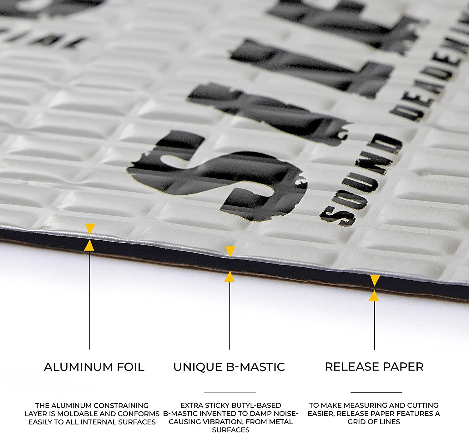 Siless 80 mil 36 sqft Car Sound Deadening mat – Butyl Automotive Sound Deadener