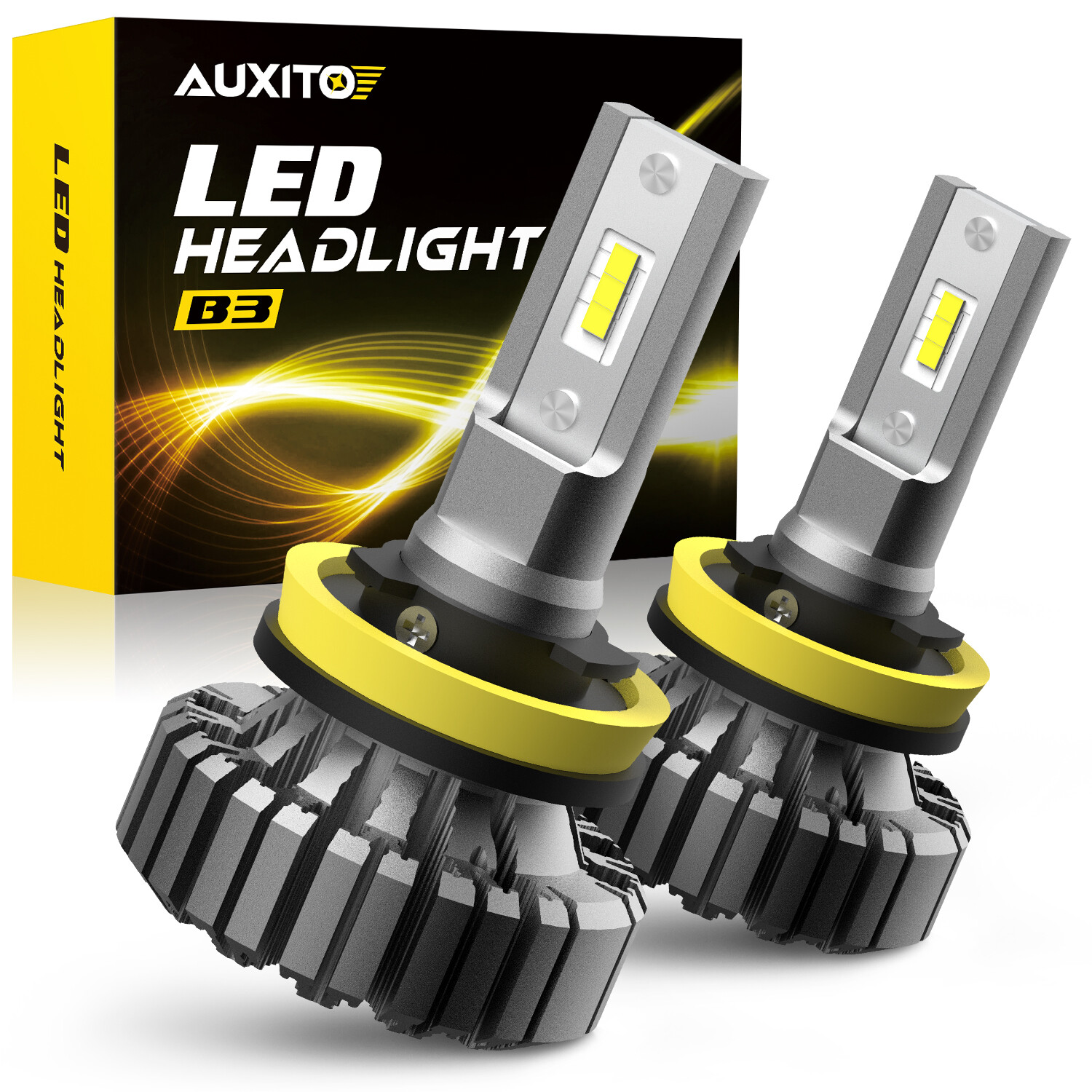 AUXITO H11 LED Headlight Fog Bulbs White Low Beam Conversion Kit 20000LM Bright