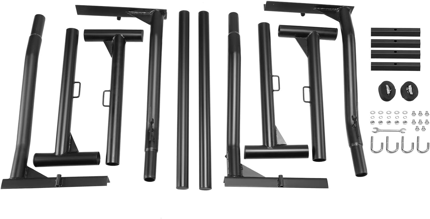 800 lbs Truck Ladder Rack – Extendable Width 46-71 inch, No-Drill Installation