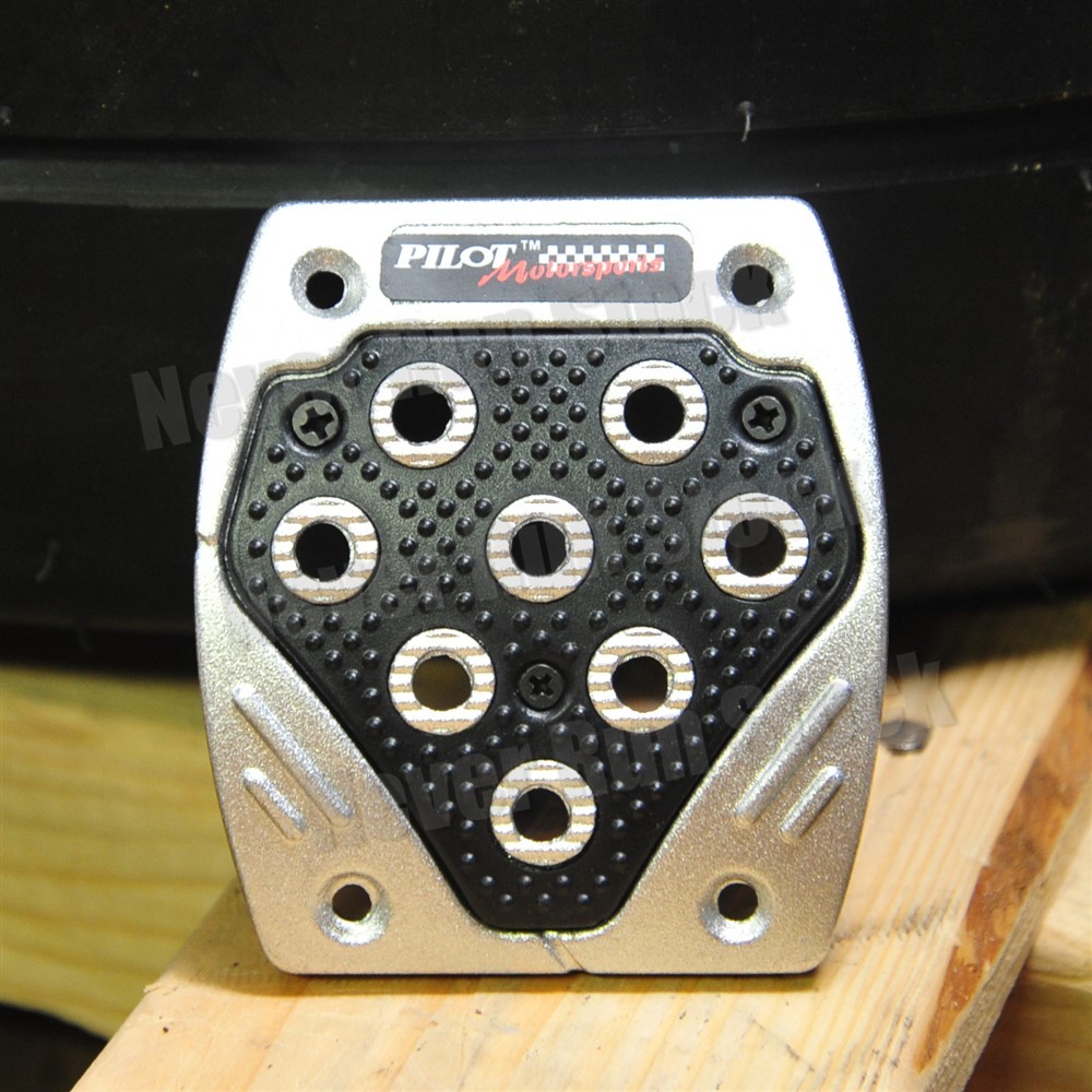 PILOT MOTORSPORT MANUAL TRANSMISSON PEDALS 3 PIECES SET SILVER WITH BLACK INSERT