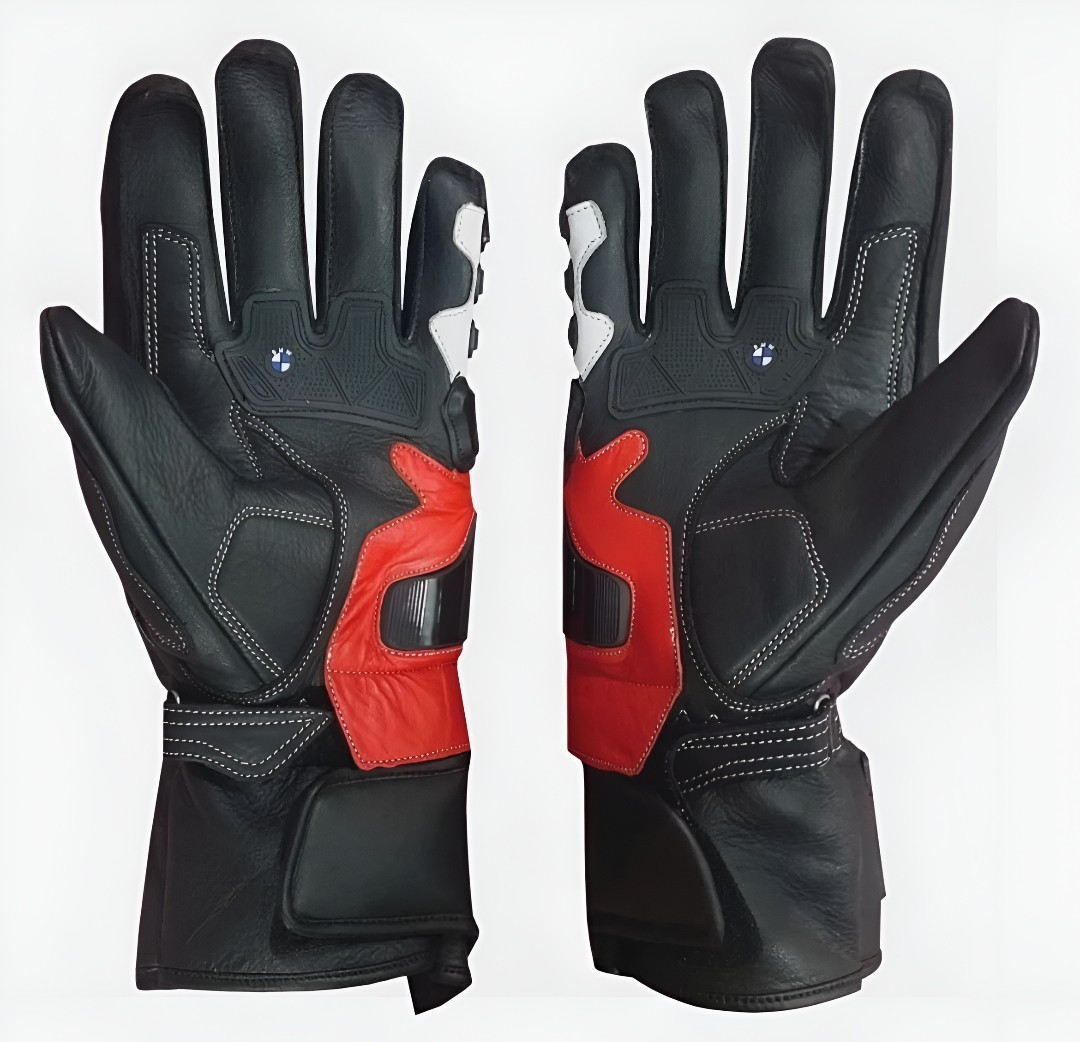 BMW Motorrad Leather Motorcycle Riding Racing CE Approved Protective Gloves