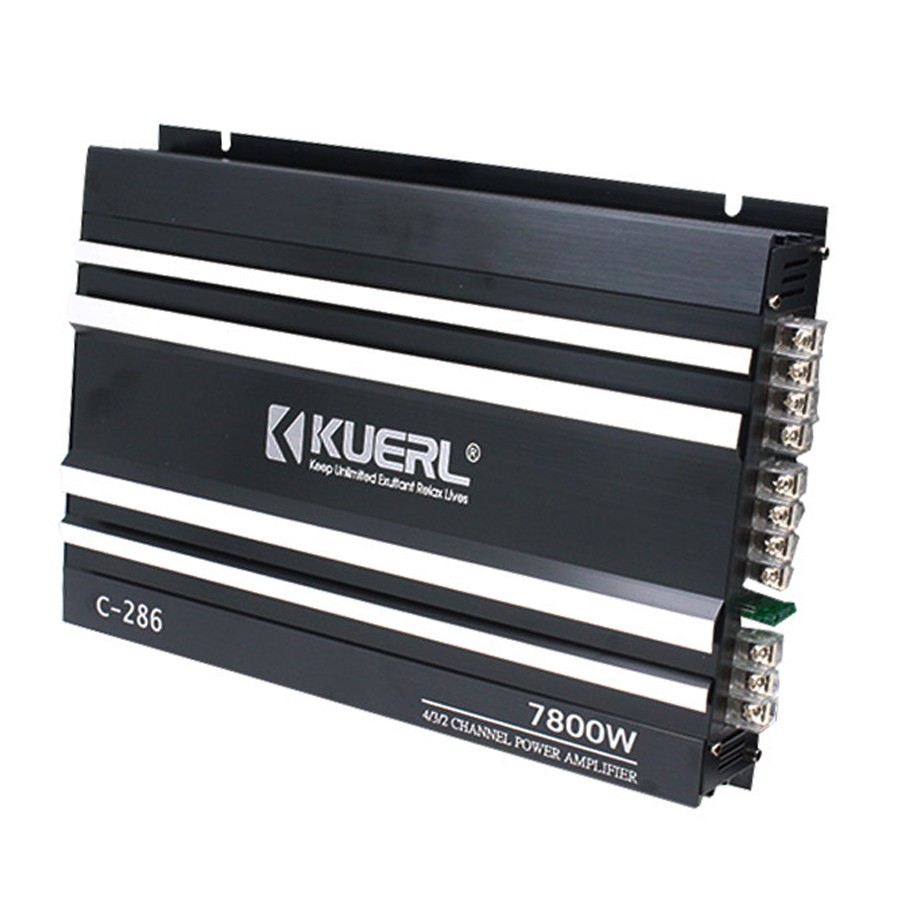 Class AB 4-Channel Car Amp RMS 240-400W HiFi Low Distortion Audio Amplifier 2-4Ω